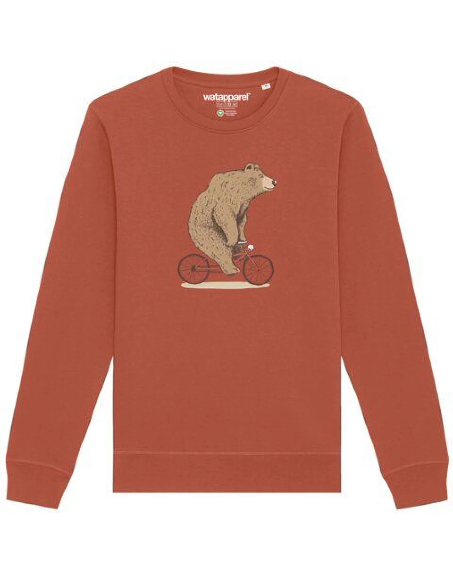 watapparel Sweatshirt Unisex Fahrradbär – Ansicht 2