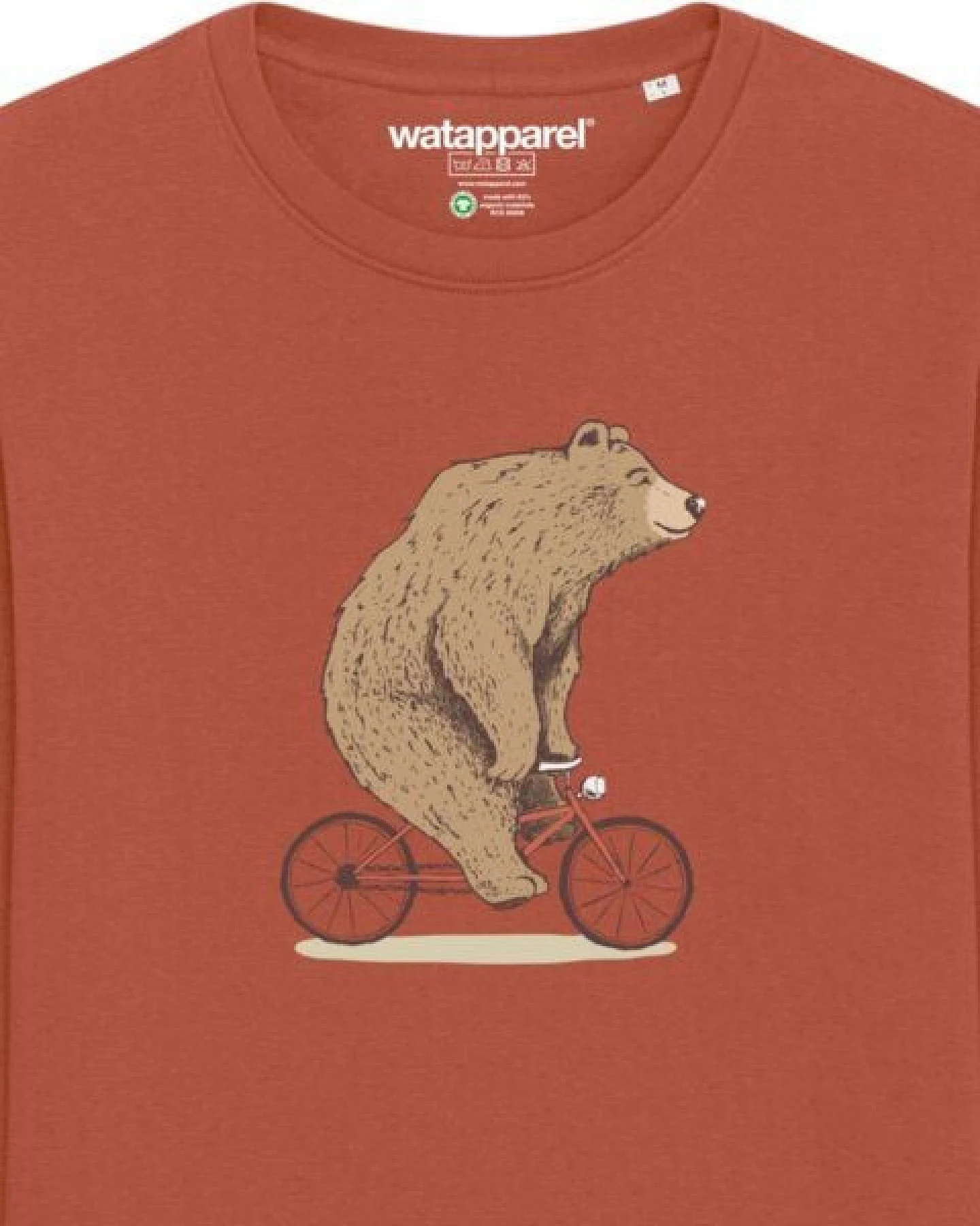 watapparel Sweatshirt Unisex Fahrradbär – Ansicht 3