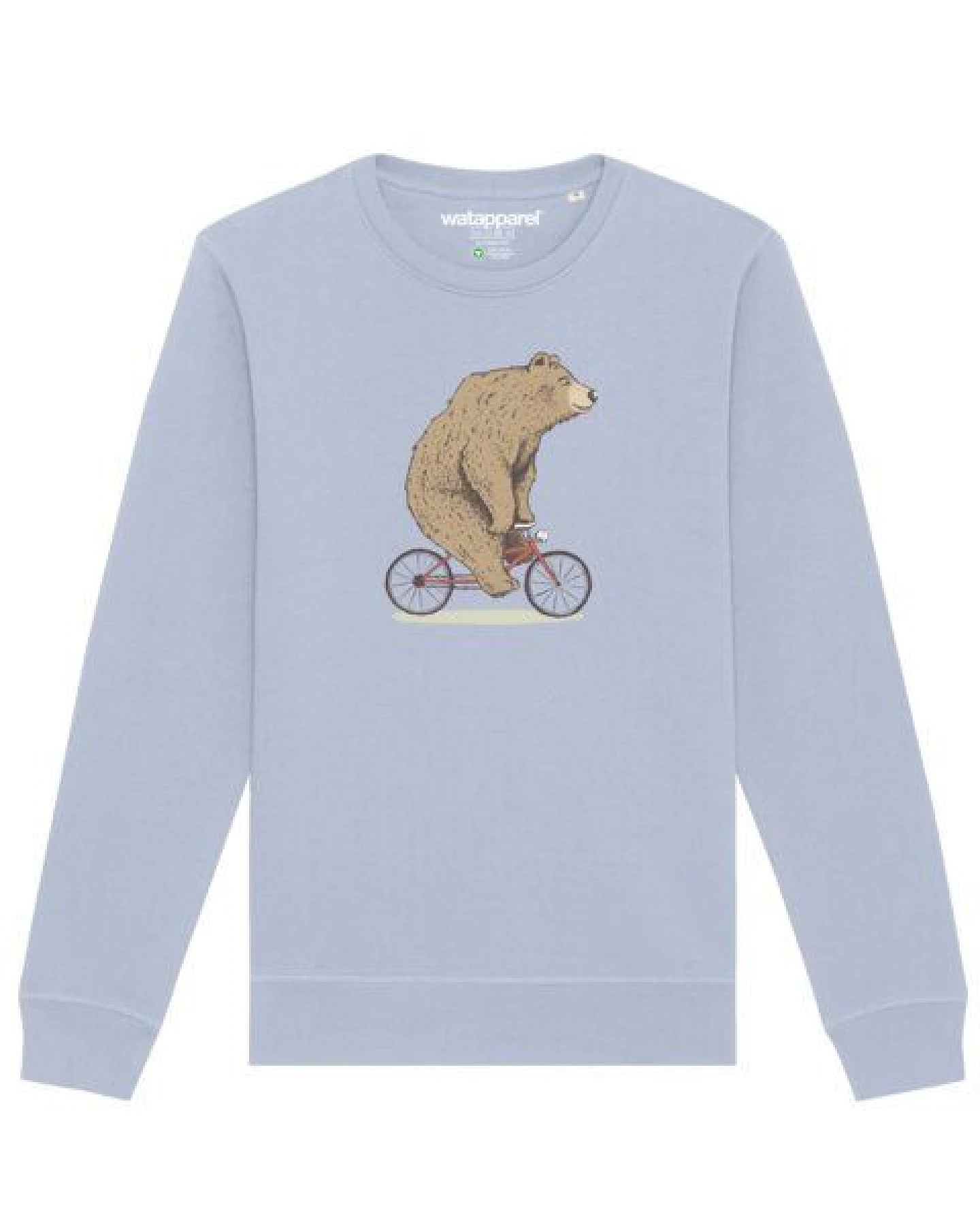 watapparel Sweatshirt Unisex Fahrradbär – Ansicht 2