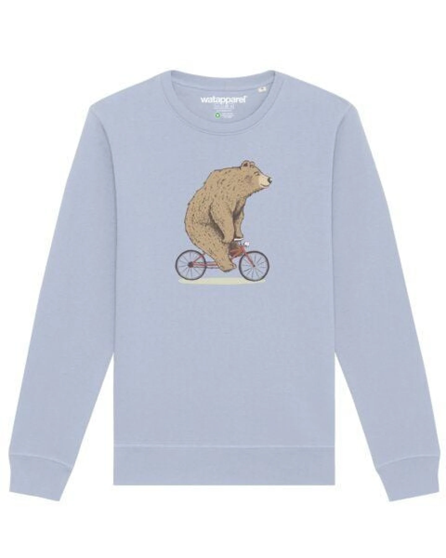 watapparel Sweatshirt Unisex Fahrradbär – Ansicht 2