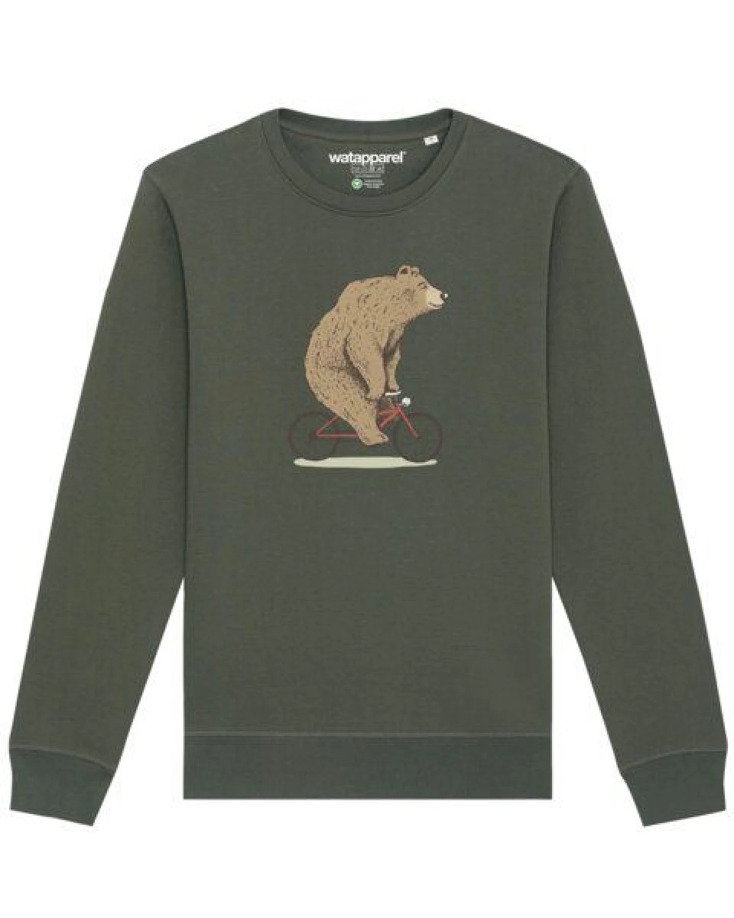 watapparel Sweatshirt Unisex Fahrradbär – Ansicht 2