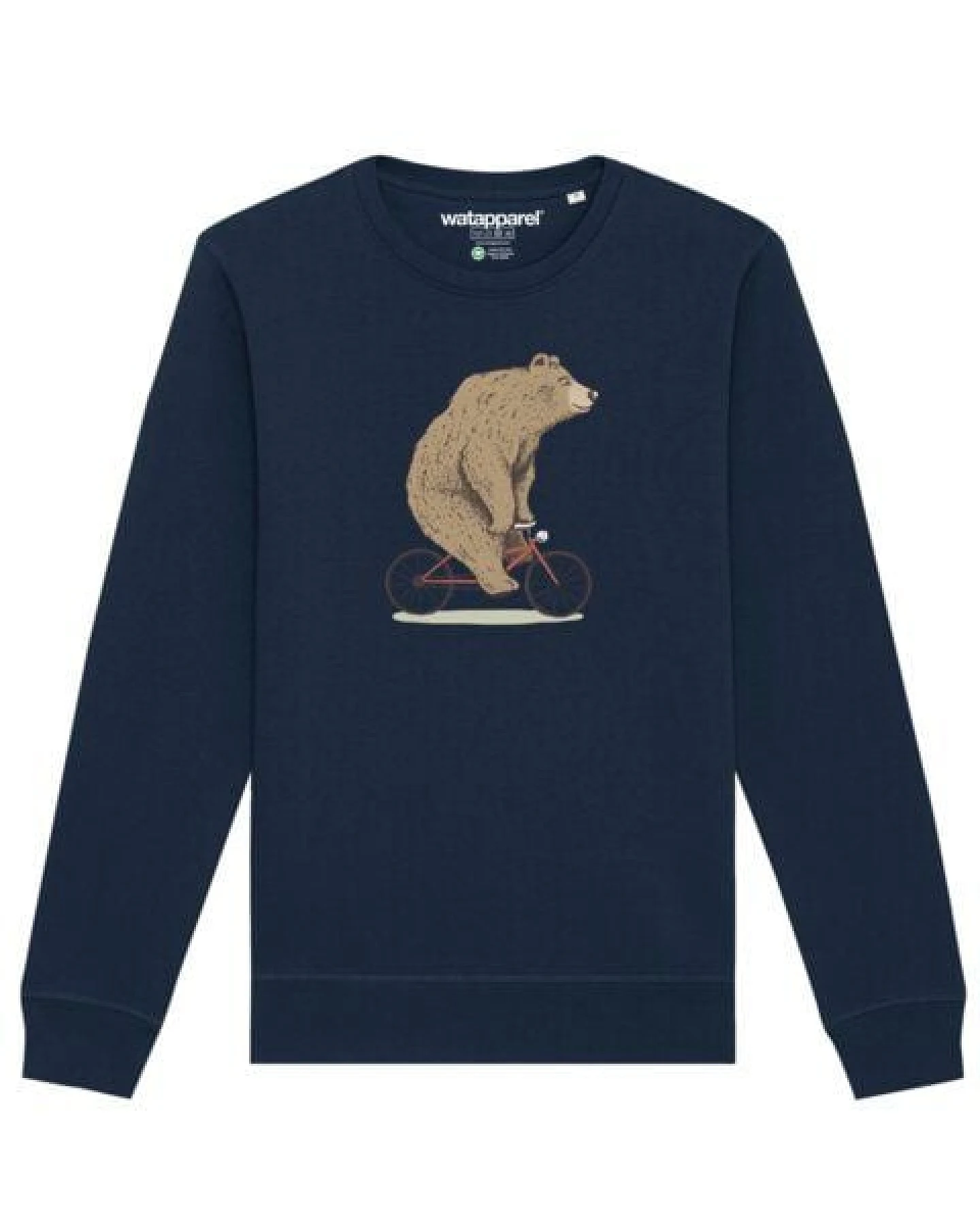 watapparel Sweatshirt Unisex Fahrradbär – Ansicht 2
