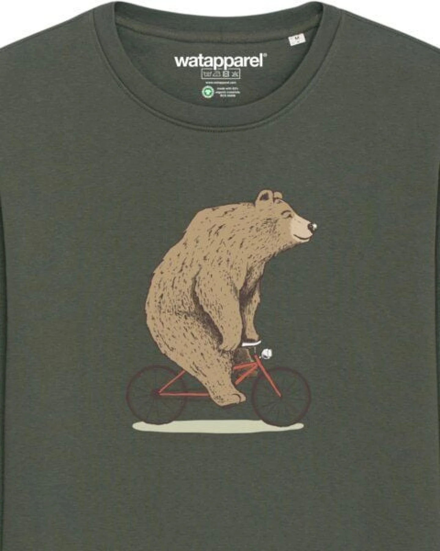 watapparel Sweatshirt Unisex Fahrradbär – Ansicht 3