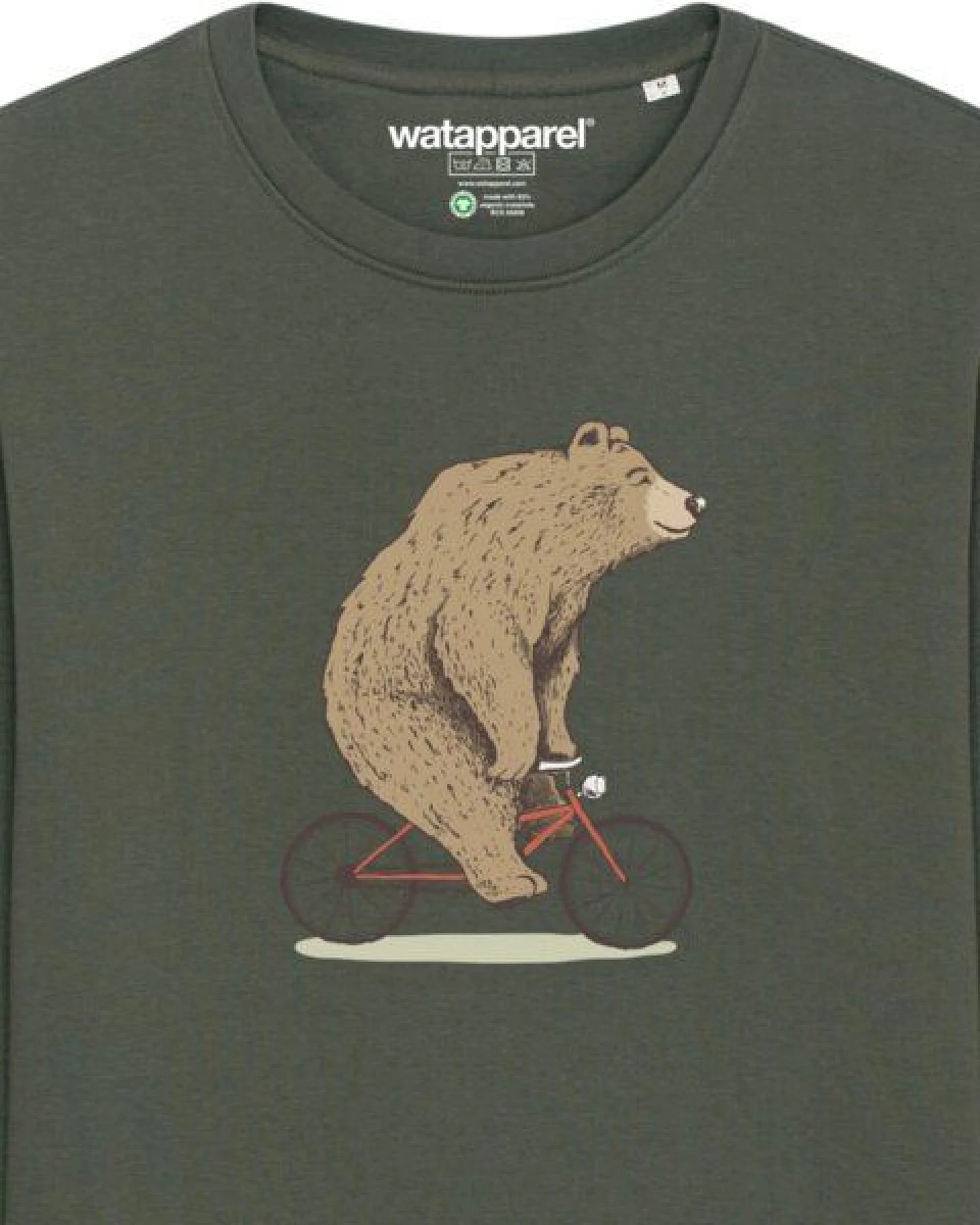 watapparel Sweatshirt Unisex Fahrradbär – Ansicht 3