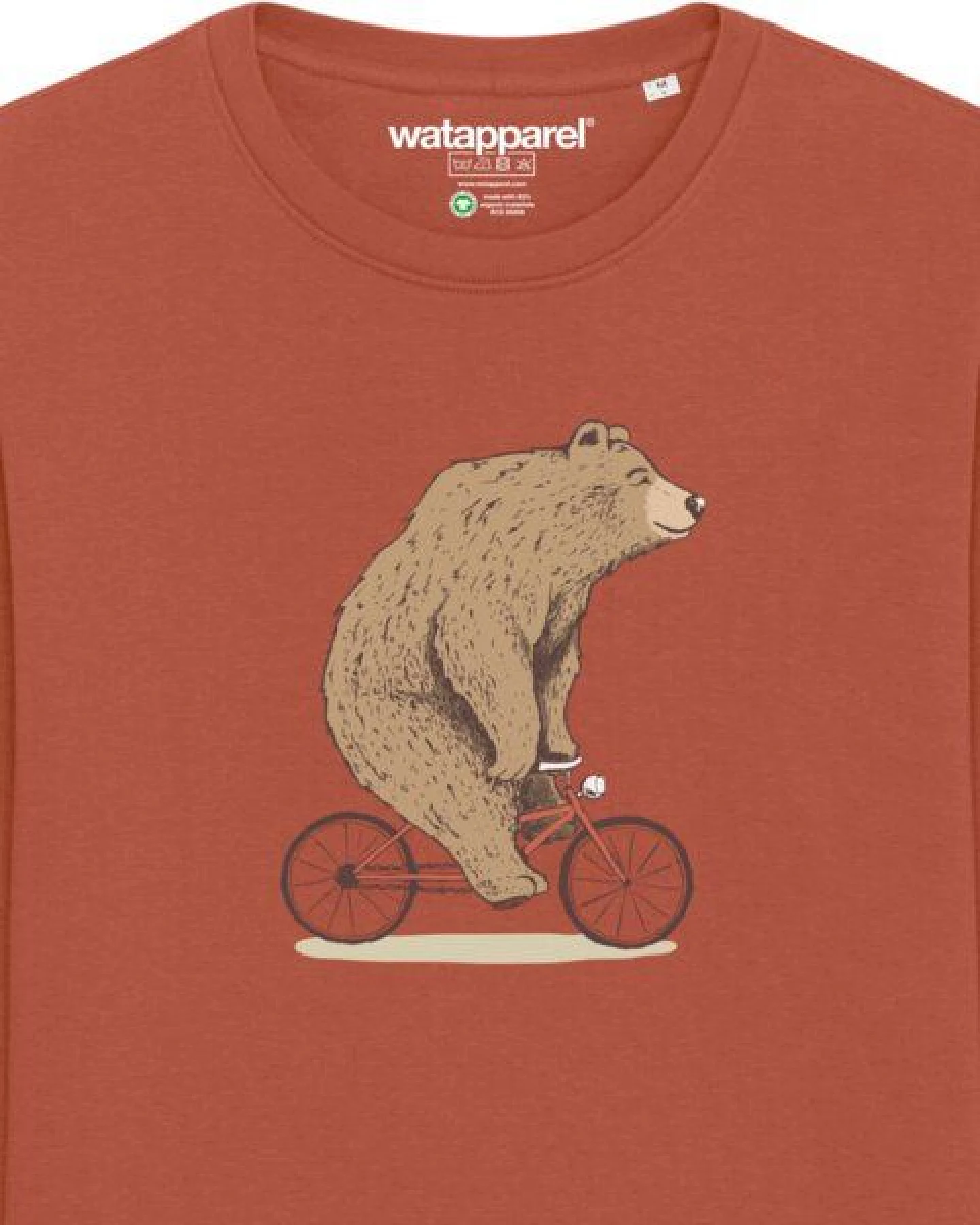 watapparel Sweatshirt Unisex Fahrradbär – Ansicht 3