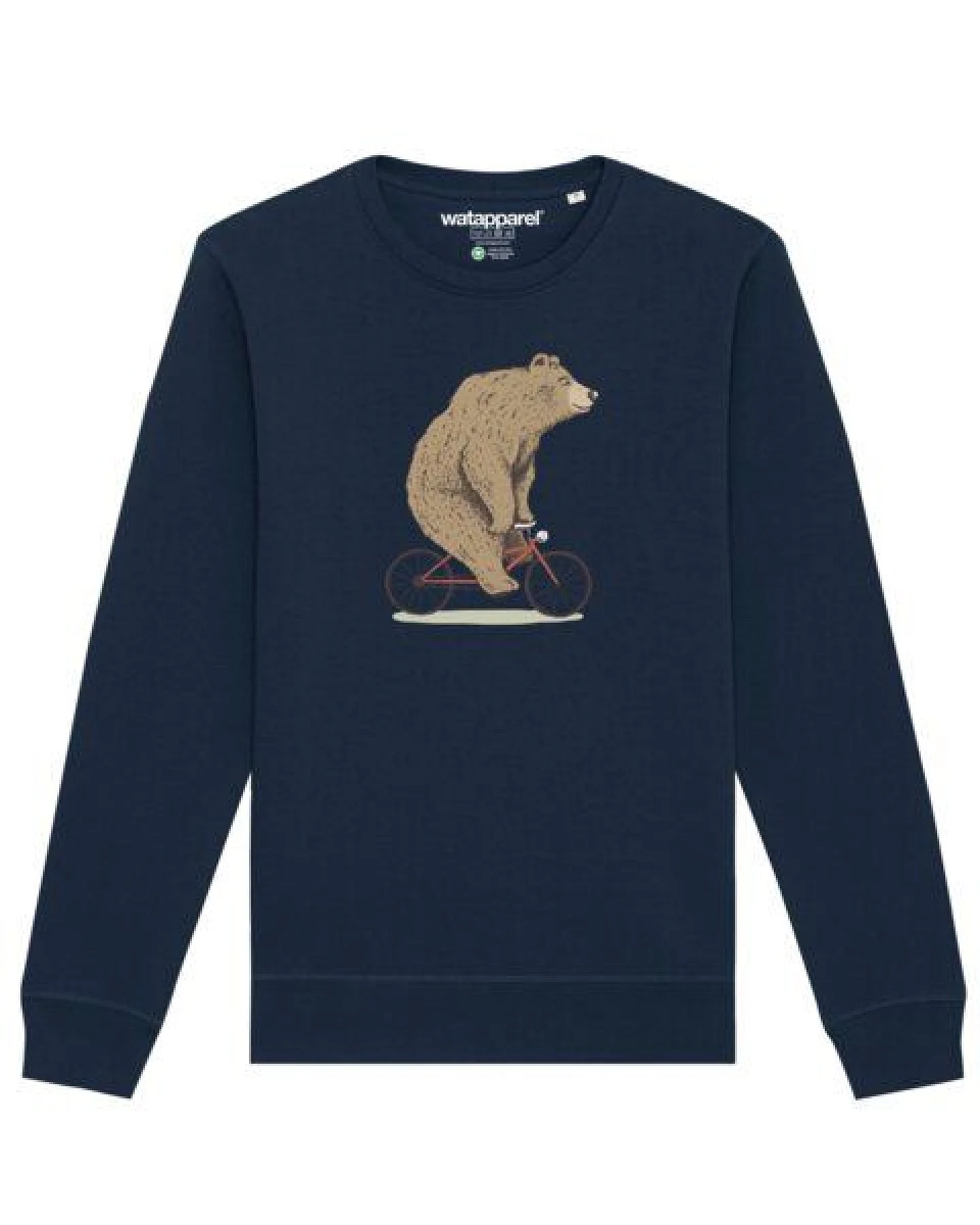 watapparel Sweatshirt Unisex Fahrradbär – Ansicht 2