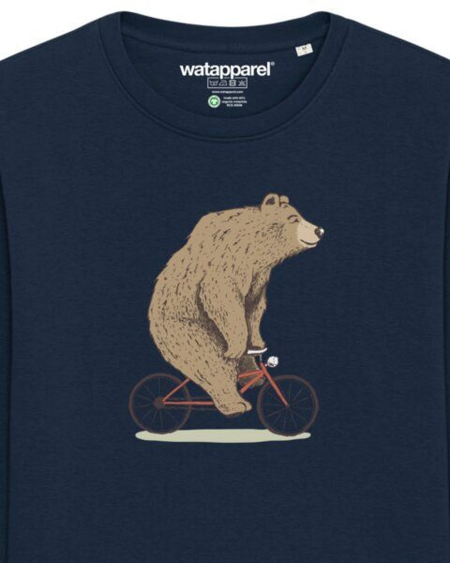 watapparel Sweatshirt Unisex Fahrradbär – Ansicht 3