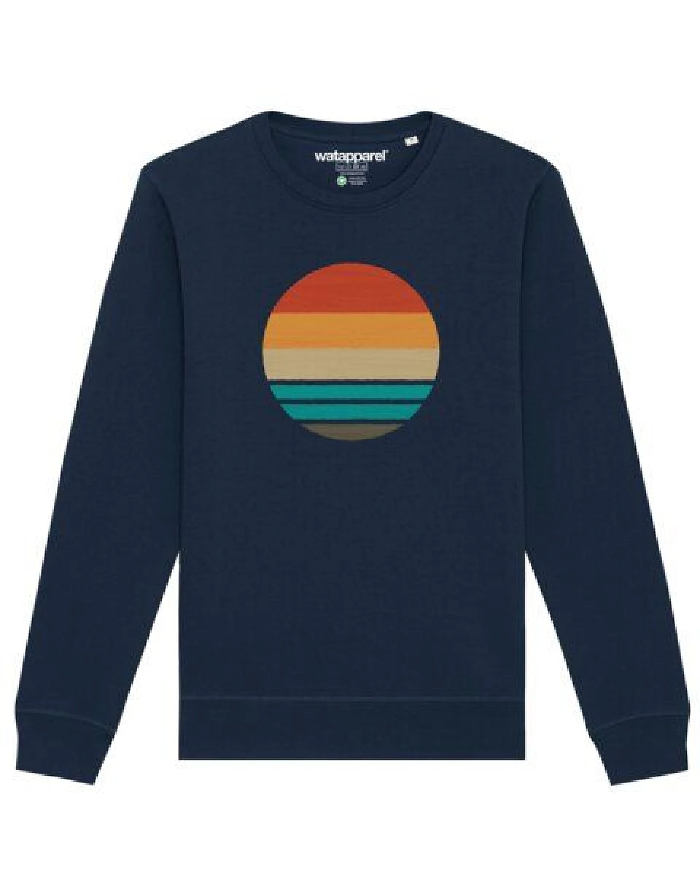 watapparel Sweatshirt Unisex Retro Sunset Ocean – Ansicht 2