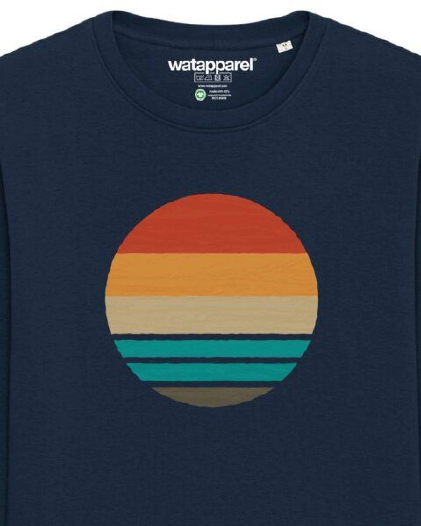 watapparel Sweatshirt Unisex Retro Sunset Ocean – Ansicht 3