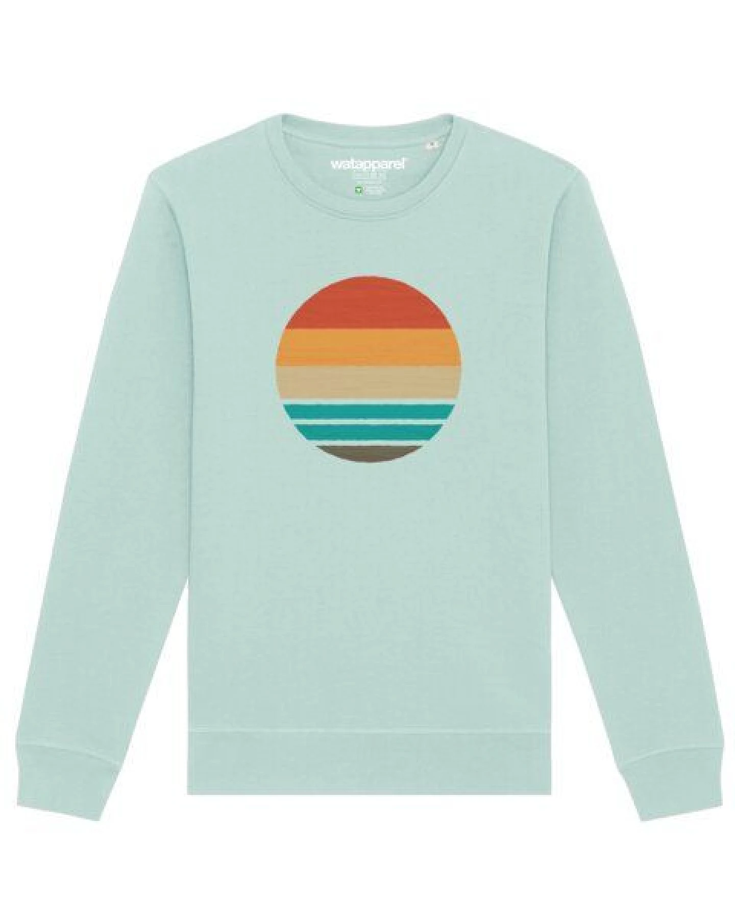 watapparel Sweatshirt Unisex Retro Sunset Ocean – Ansicht 2
