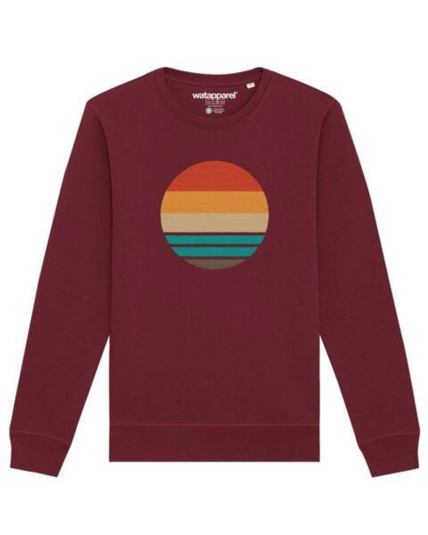 watapparel Sweatshirt Unisex Retro Sunset Ocean – Ansicht 2