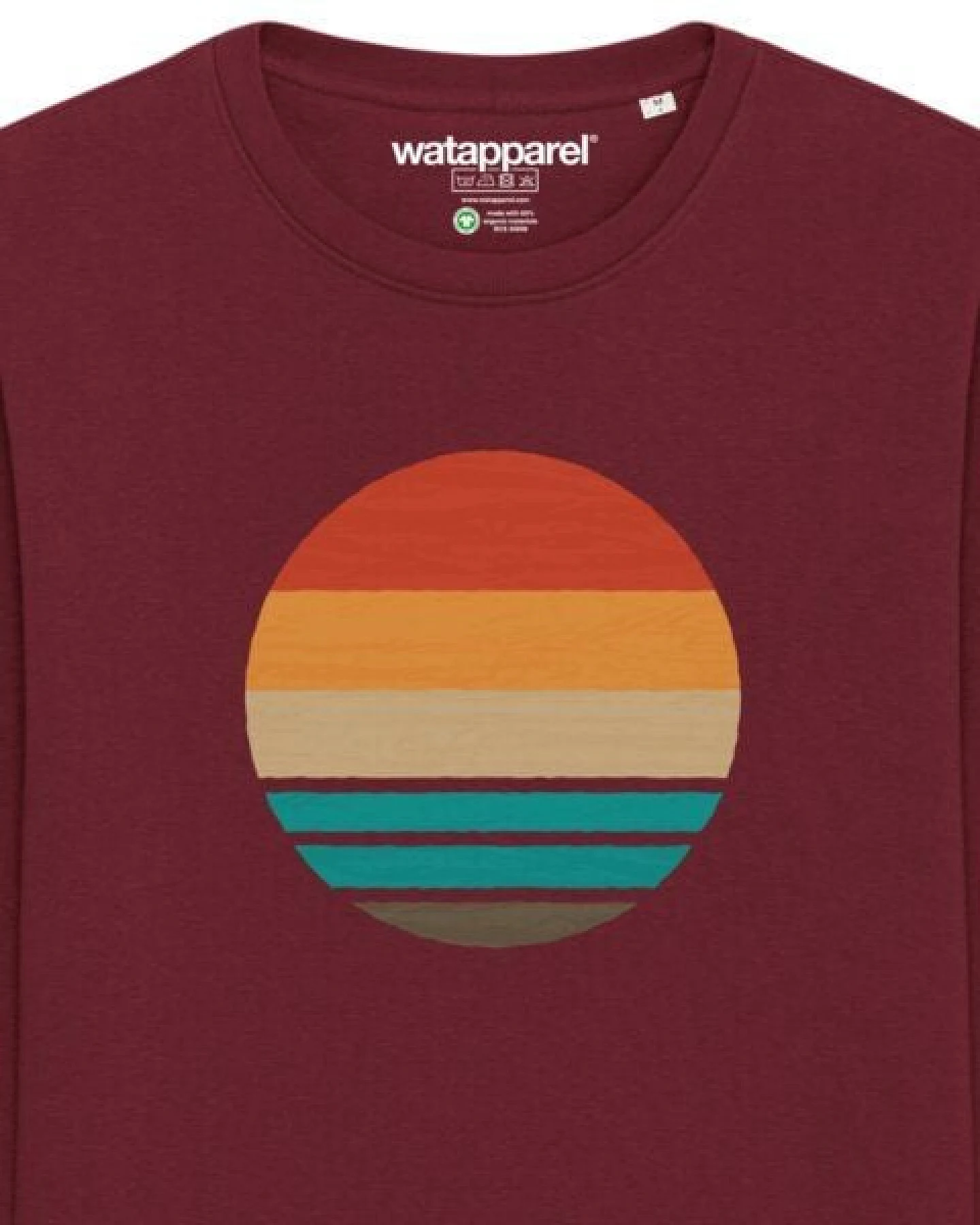 watapparel Sweatshirt Unisex Retro Sunset Ocean – Ansicht 3