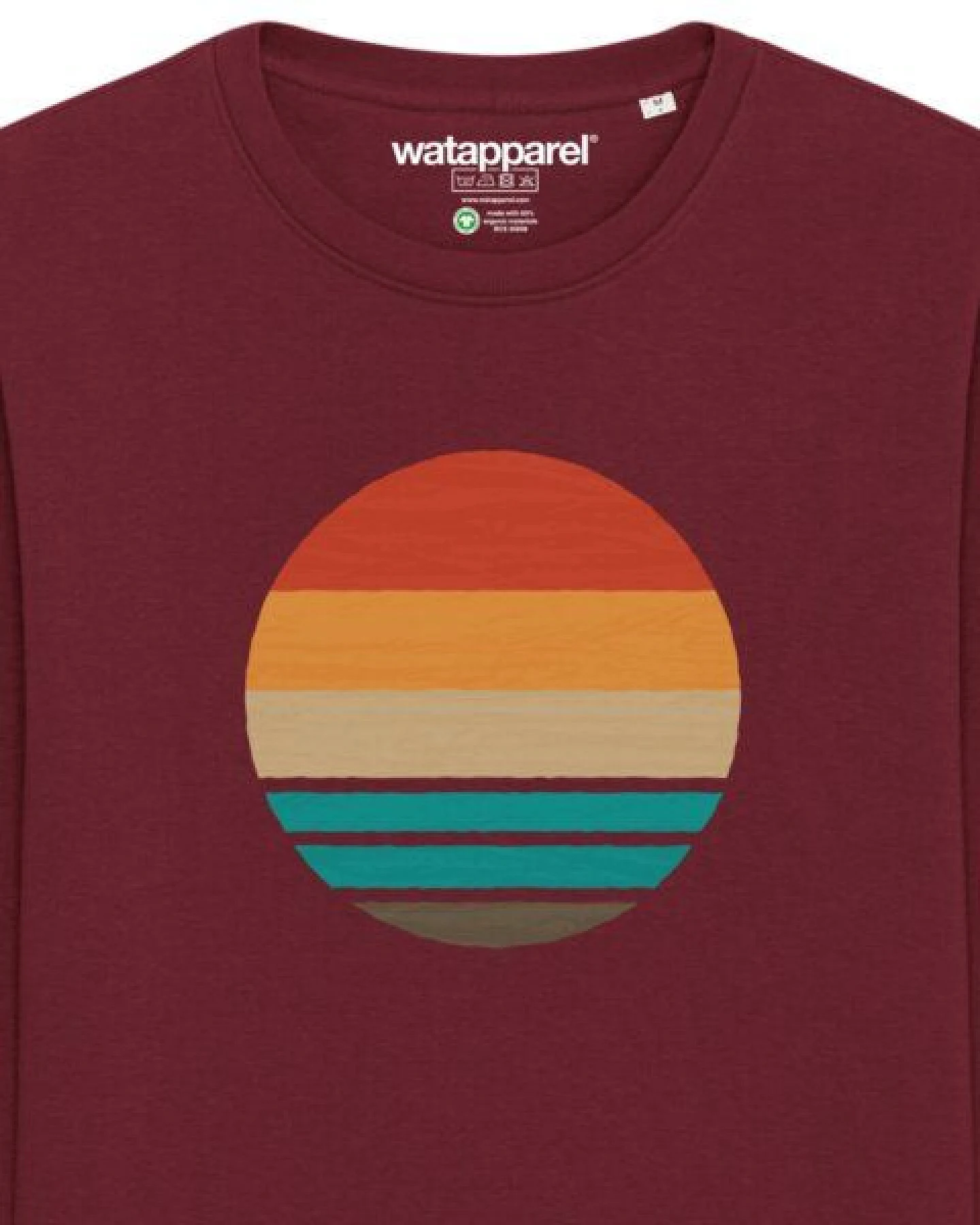 watapparel Sweatshirt Unisex Retro Sunset Ocean – Ansicht 3