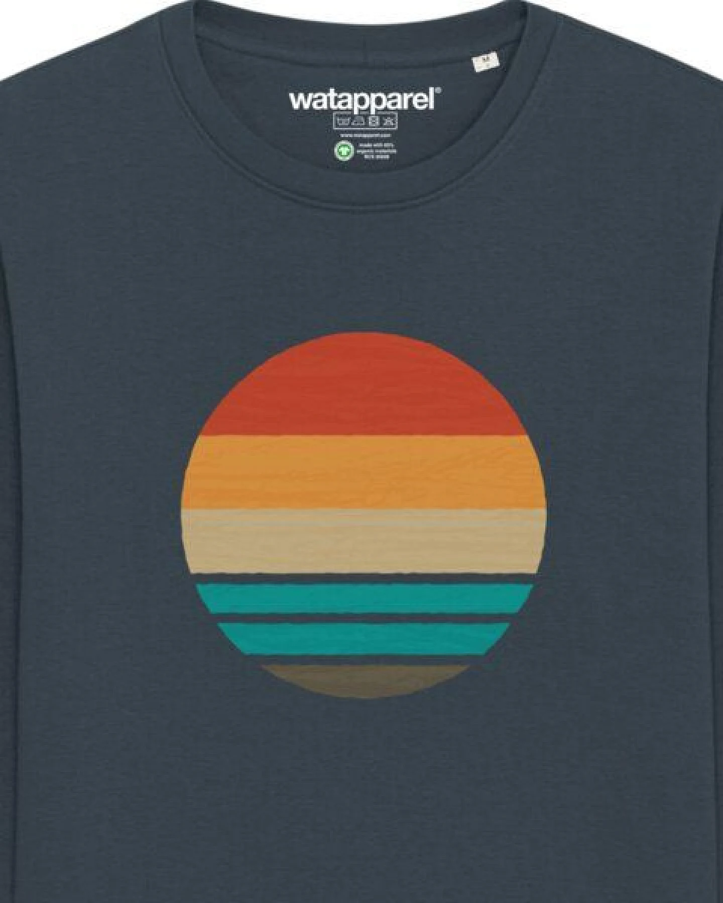 watapparel Sweatshirt Unisex Retro Sunset Ocean – Ansicht 3