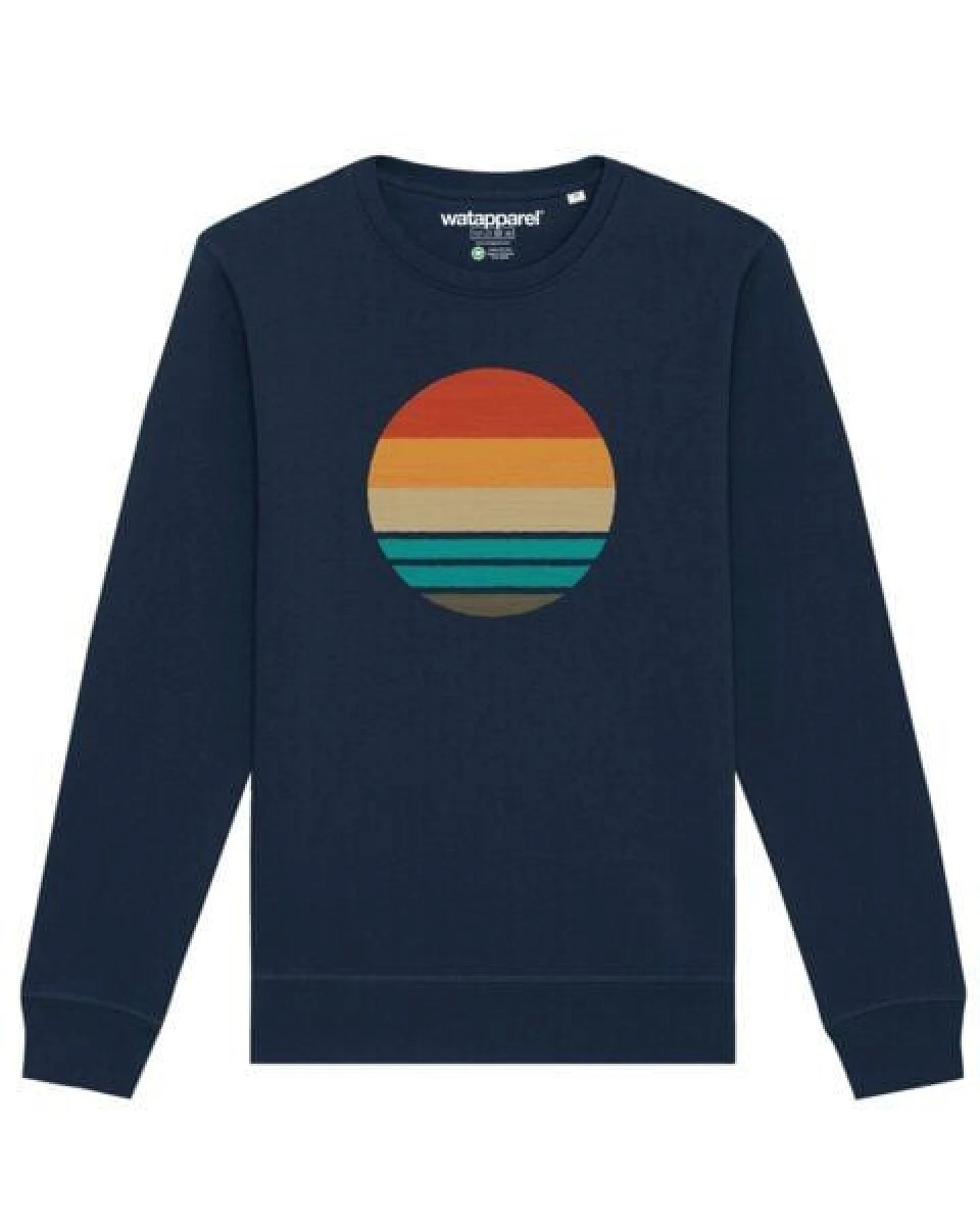 watapparel Sweatshirt Unisex Retro Sunset Ocean – Ansicht 2