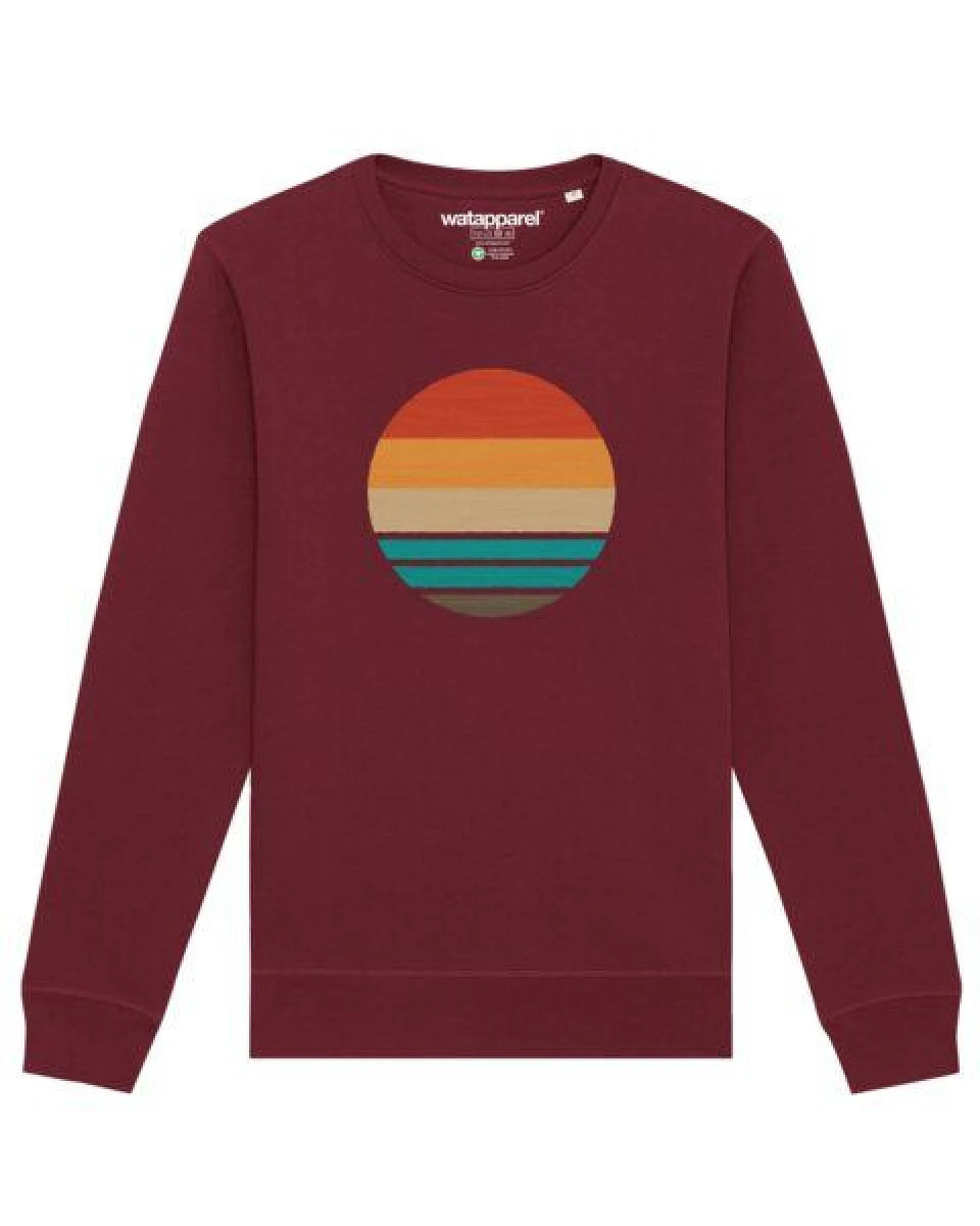 watapparel Sweatshirt Unisex Retro Sunset Ocean – Ansicht 2