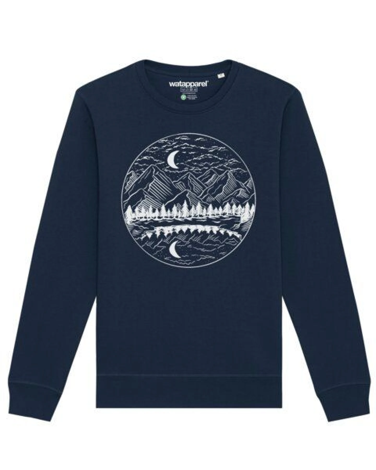 watapparel Sweatshirt Unisex Mountains by night – Ansicht 2