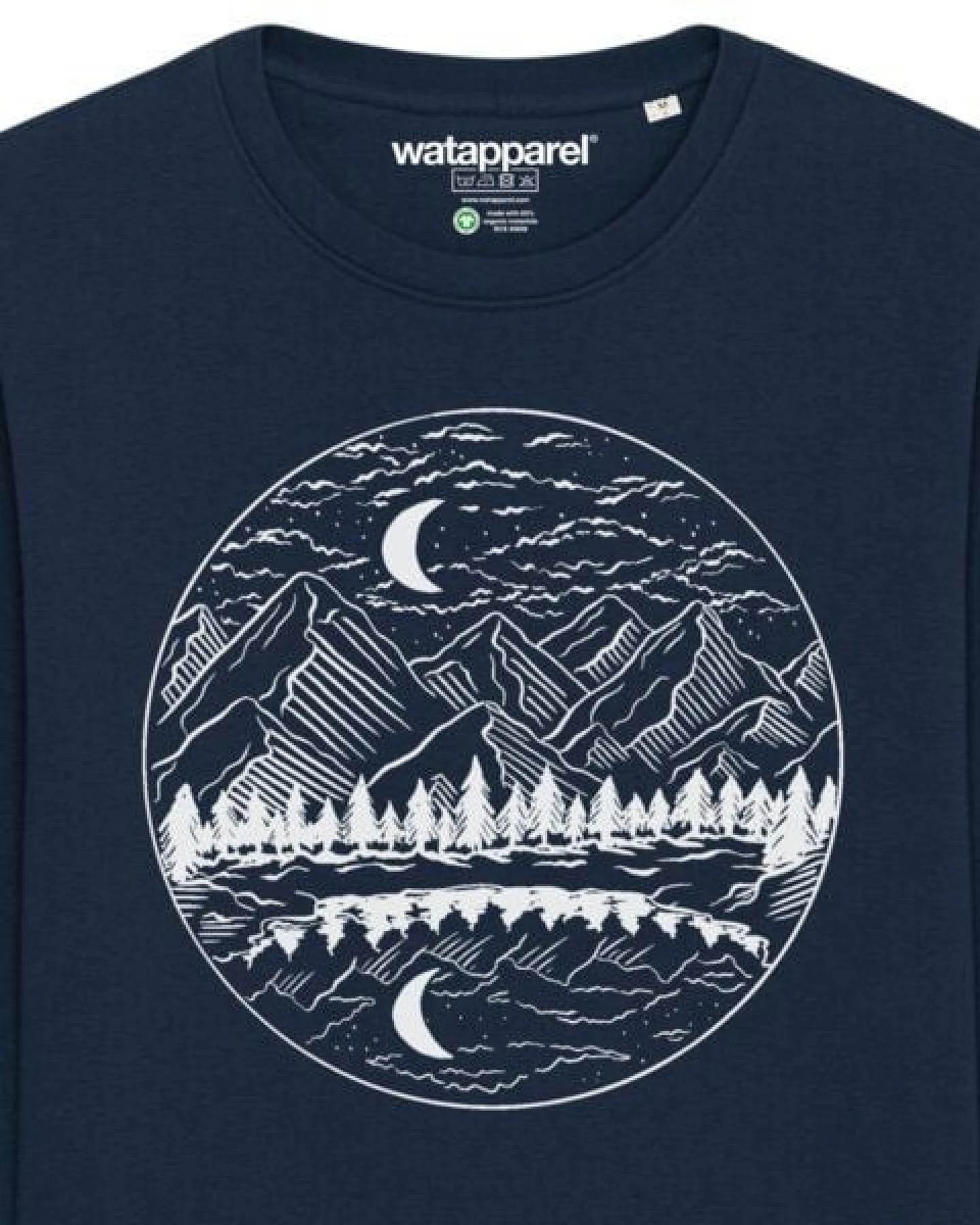 watapparel Sweatshirt Unisex Mountains by night – Ansicht 3