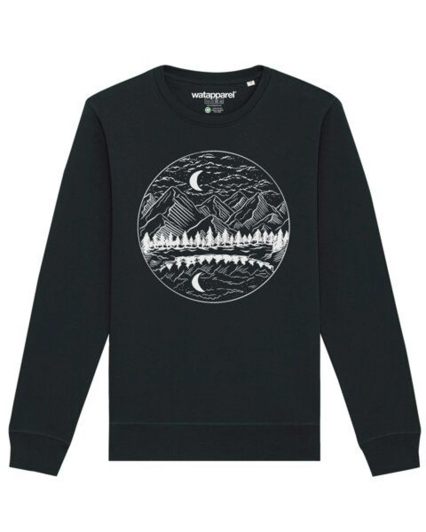 watapparel Sweatshirt Unisex Mountains by night – Ansicht 2