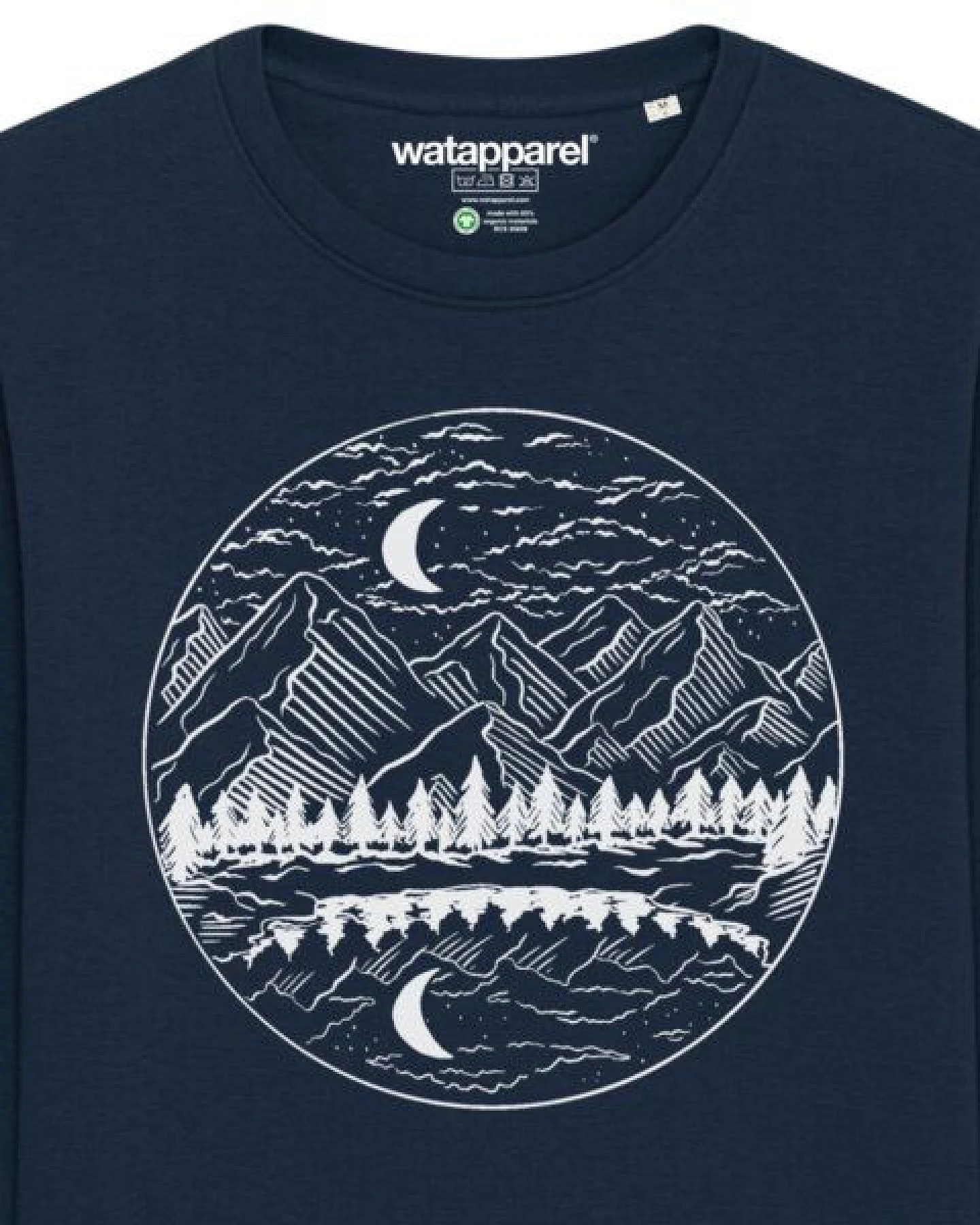 watapparel Sweatshirt Unisex Mountains by night – Ansicht 3