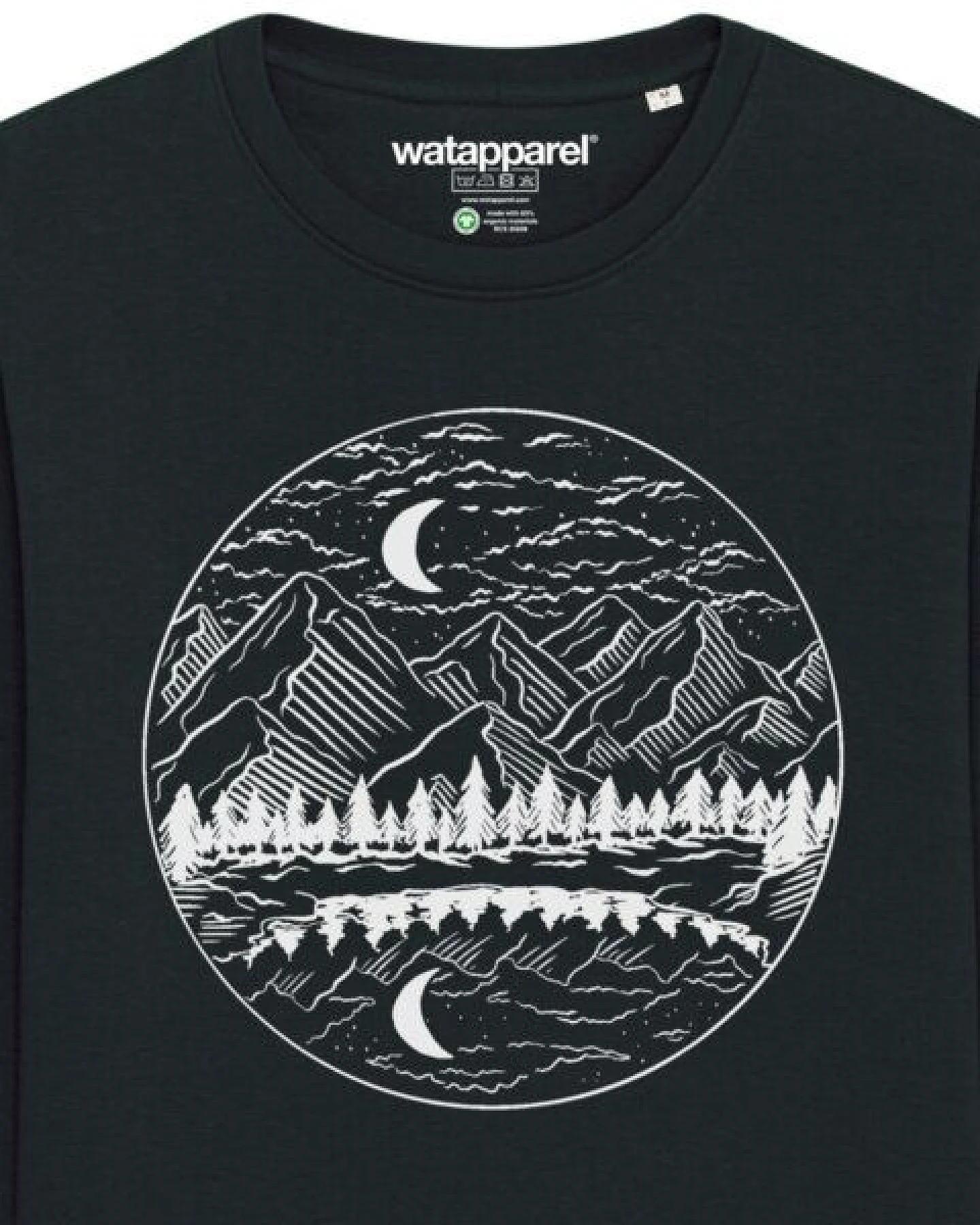watapparel Sweatshirt Unisex Mountains by night – Ansicht 3
