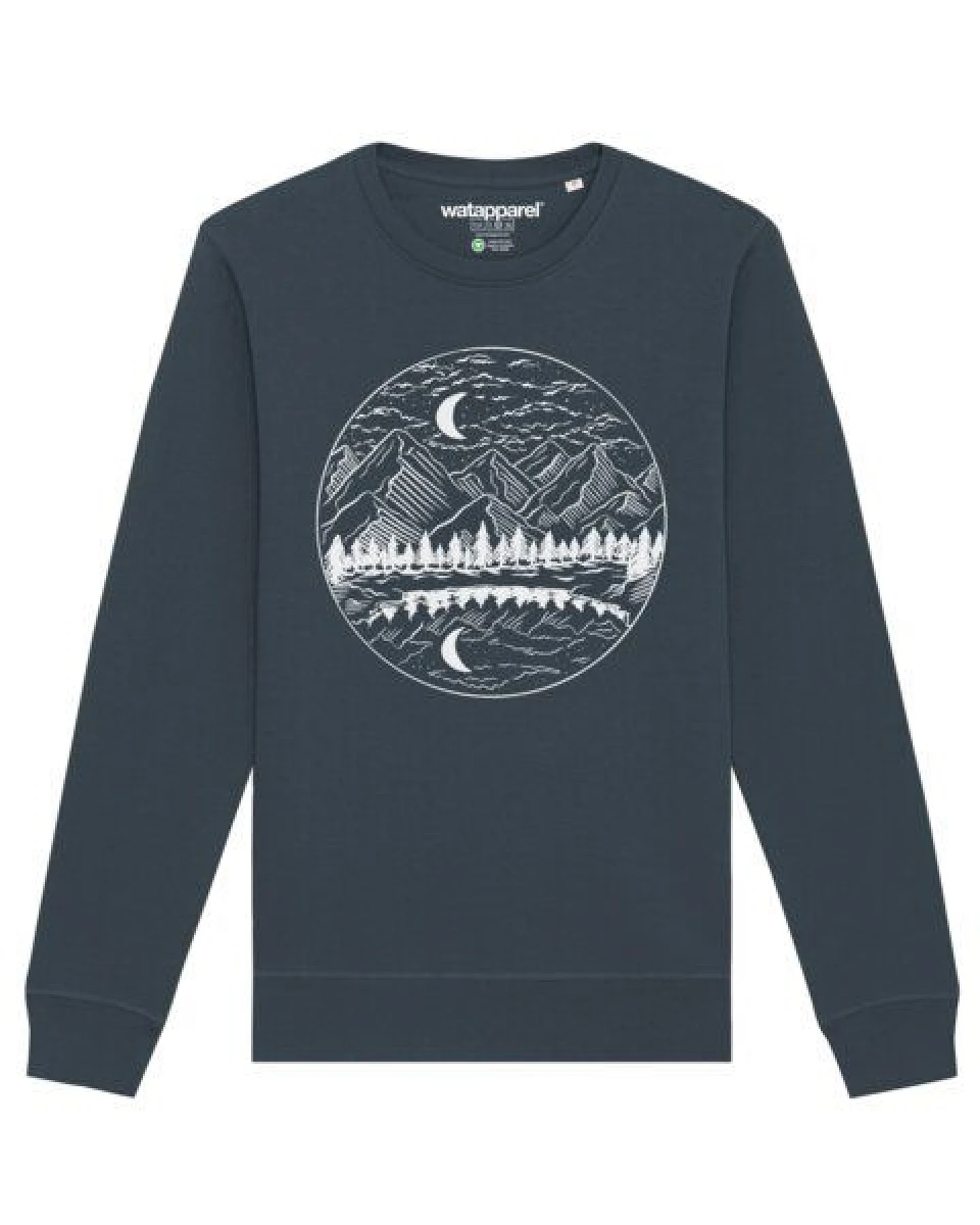 watapparel Sweatshirt Unisex Mountains by night – Ansicht 2