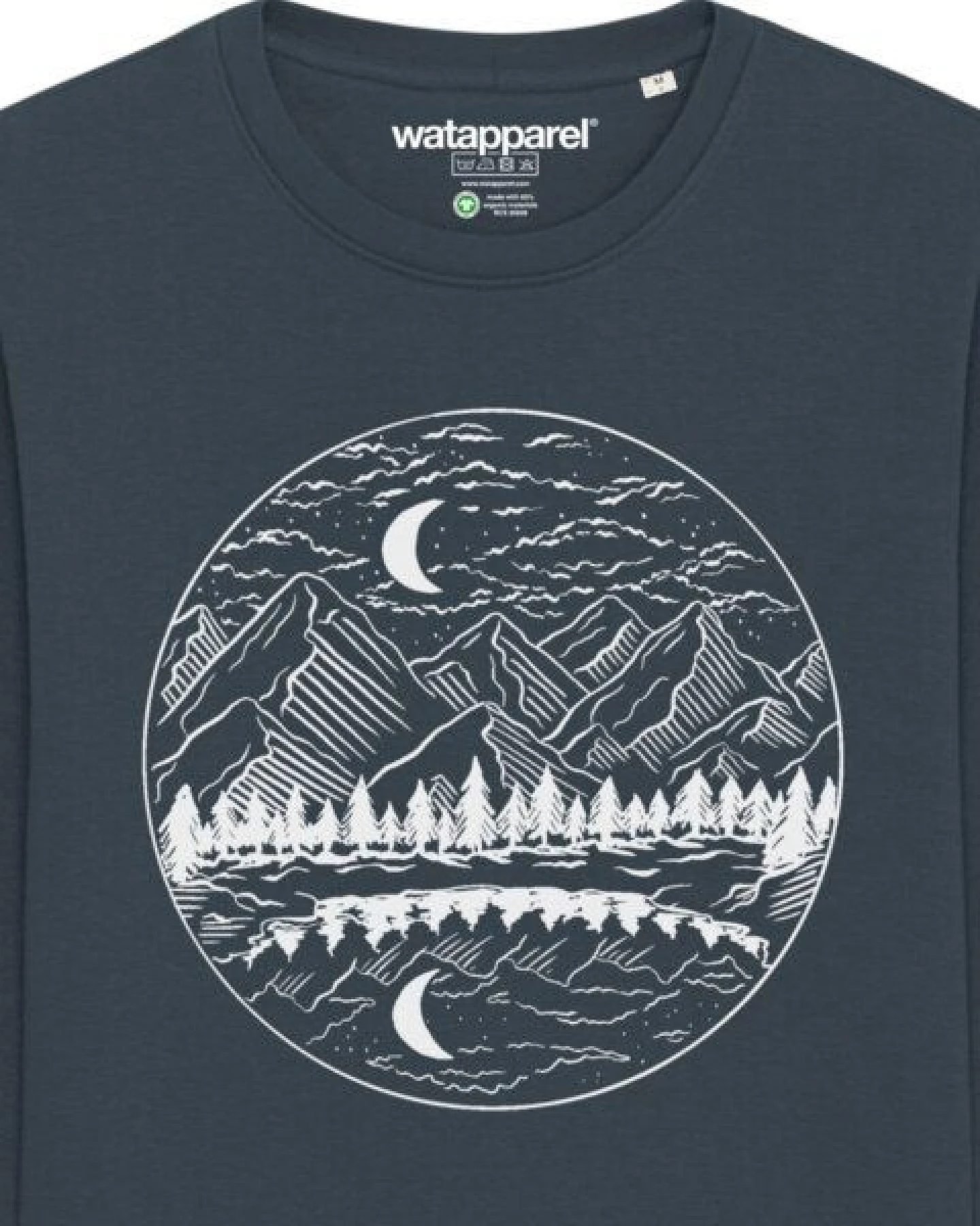 watapparel Sweatshirt Unisex Mountains by night – Ansicht 3