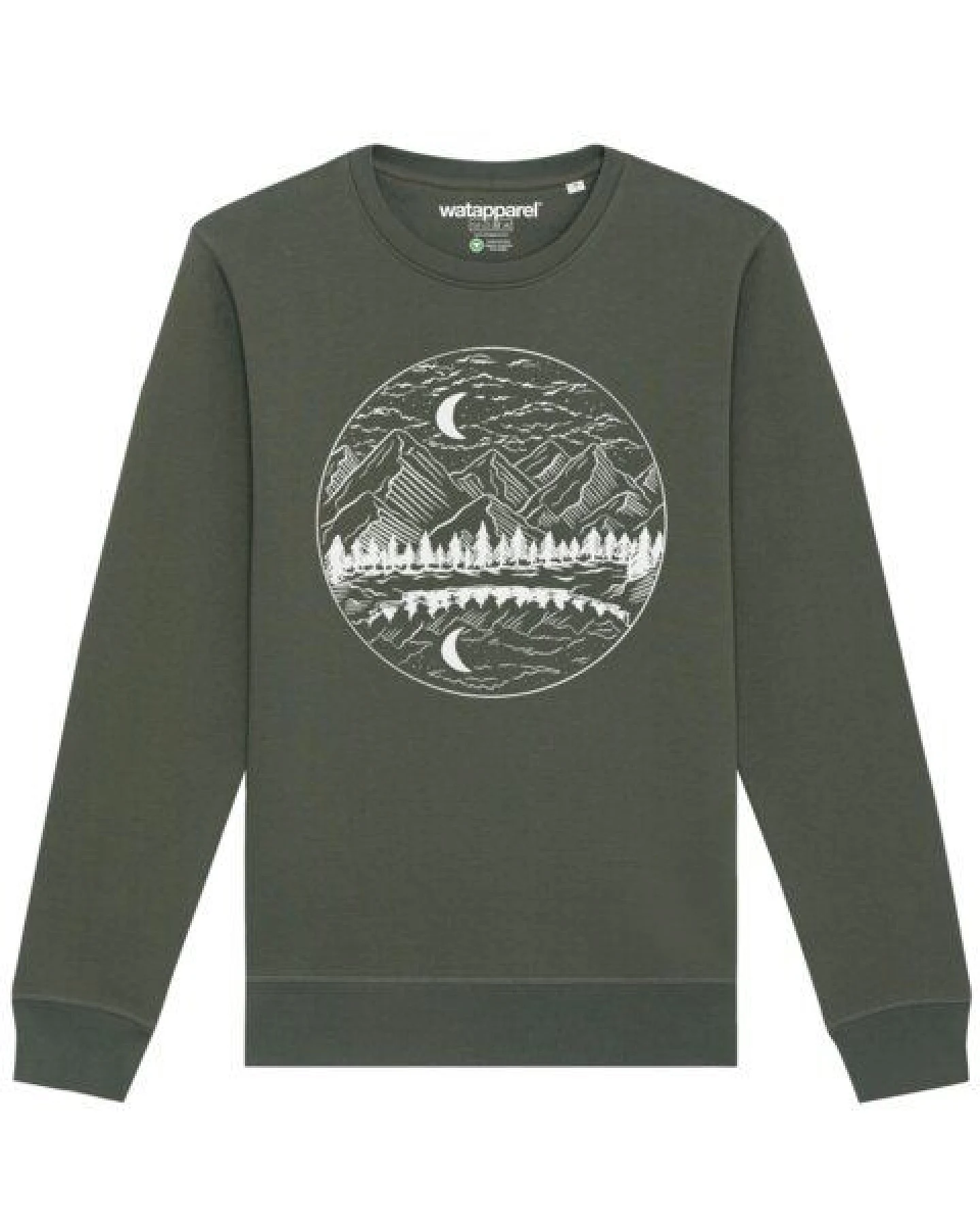 watapparel Sweatshirt Unisex Mountains by night – Ansicht 2