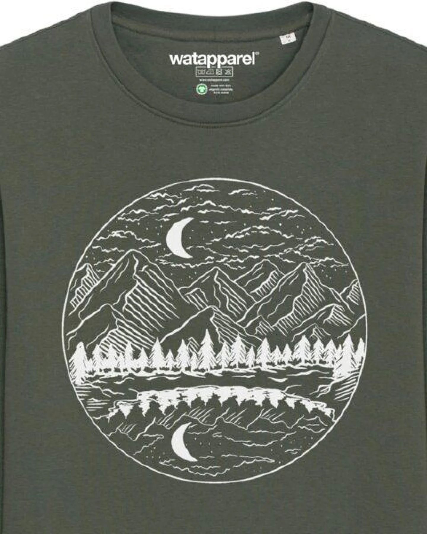 watapparel Sweatshirt Unisex Mountains by night – Ansicht 3