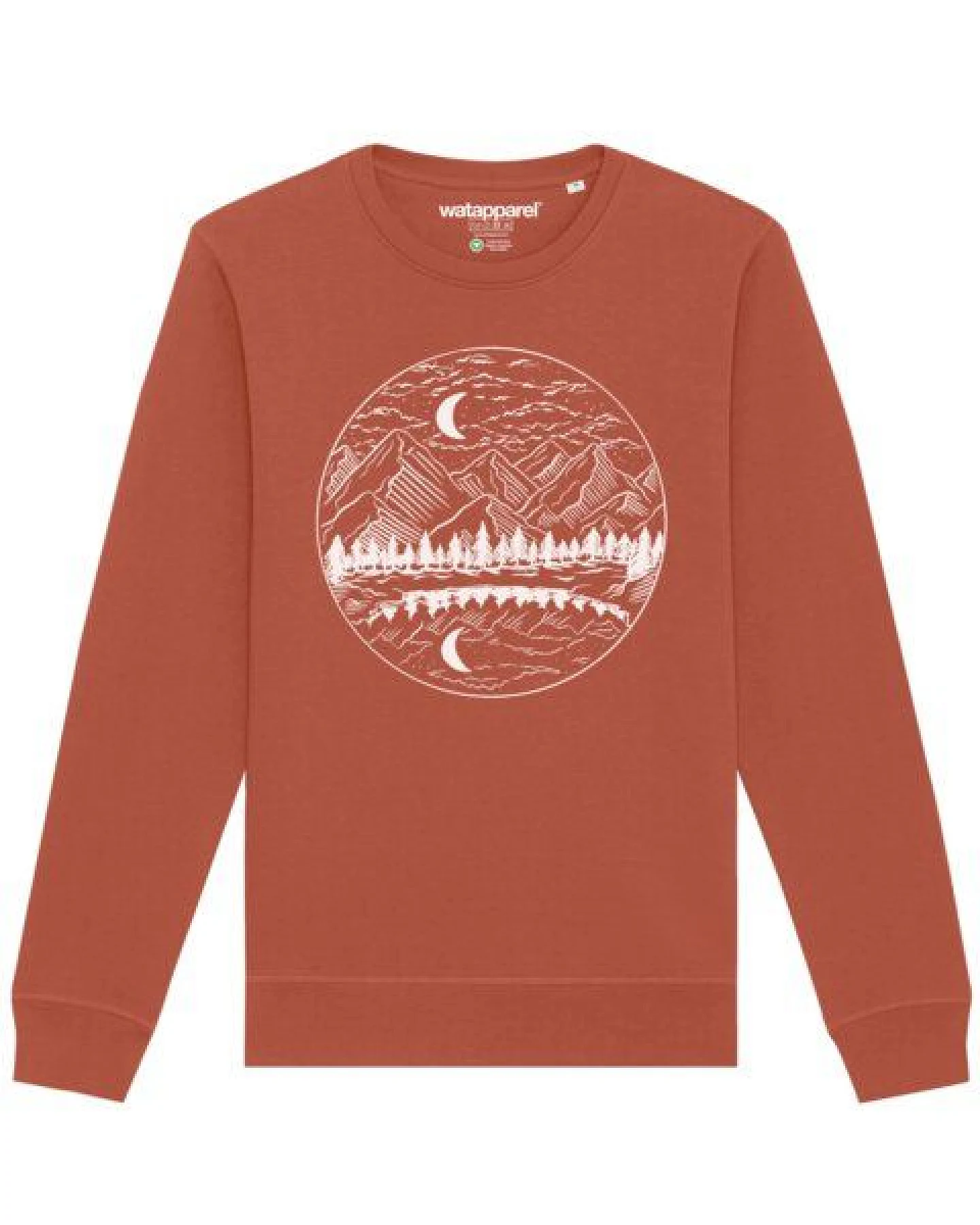watapparel Sweatshirt Unisex Mountains by night – Ansicht 2