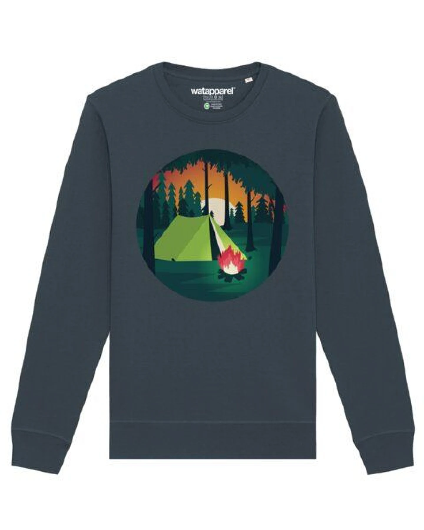watapparel Sweatshirt Unisex Zelten – Ansicht 2