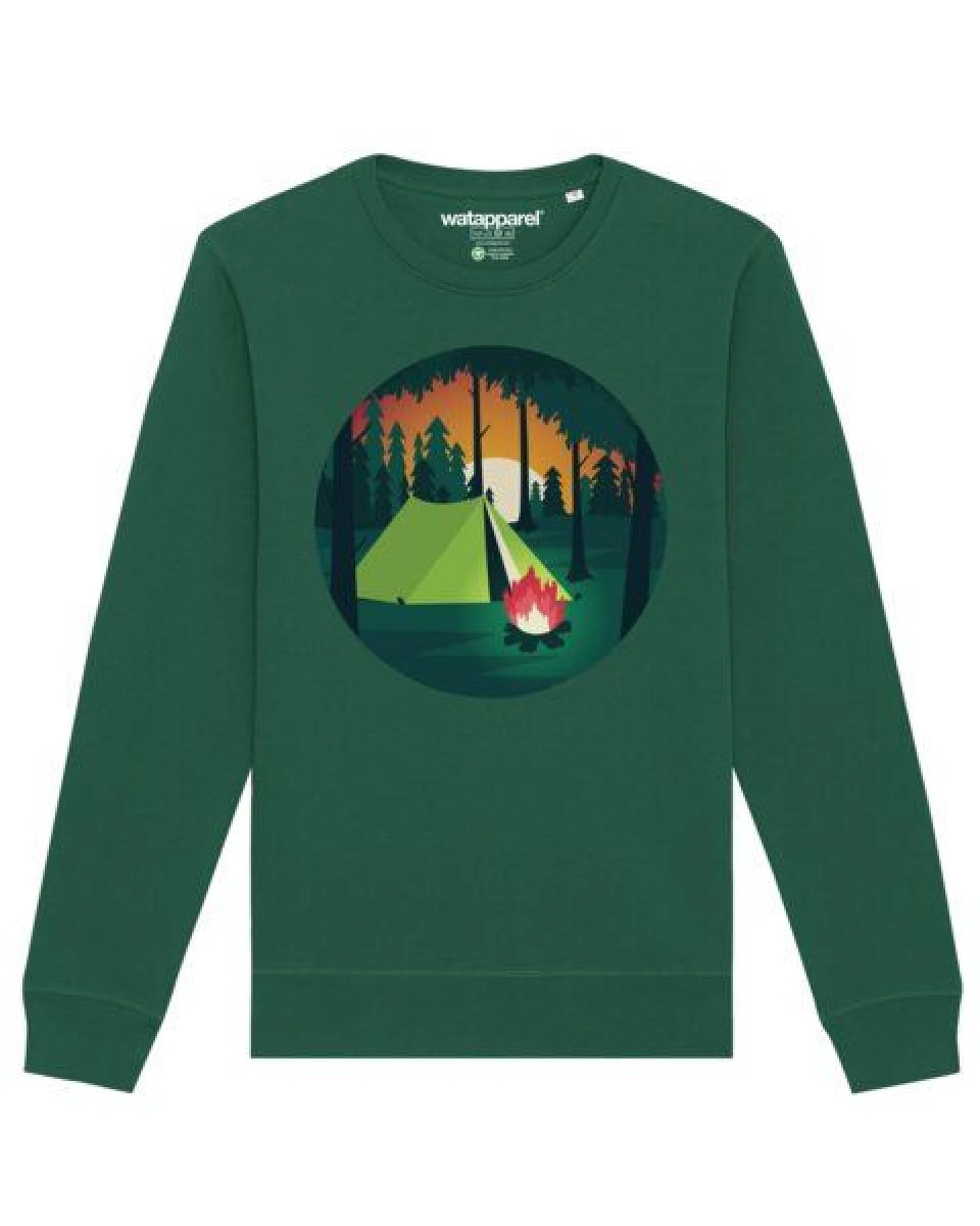 watapparel Sweatshirt Unisex Zelten – Ansicht 2
