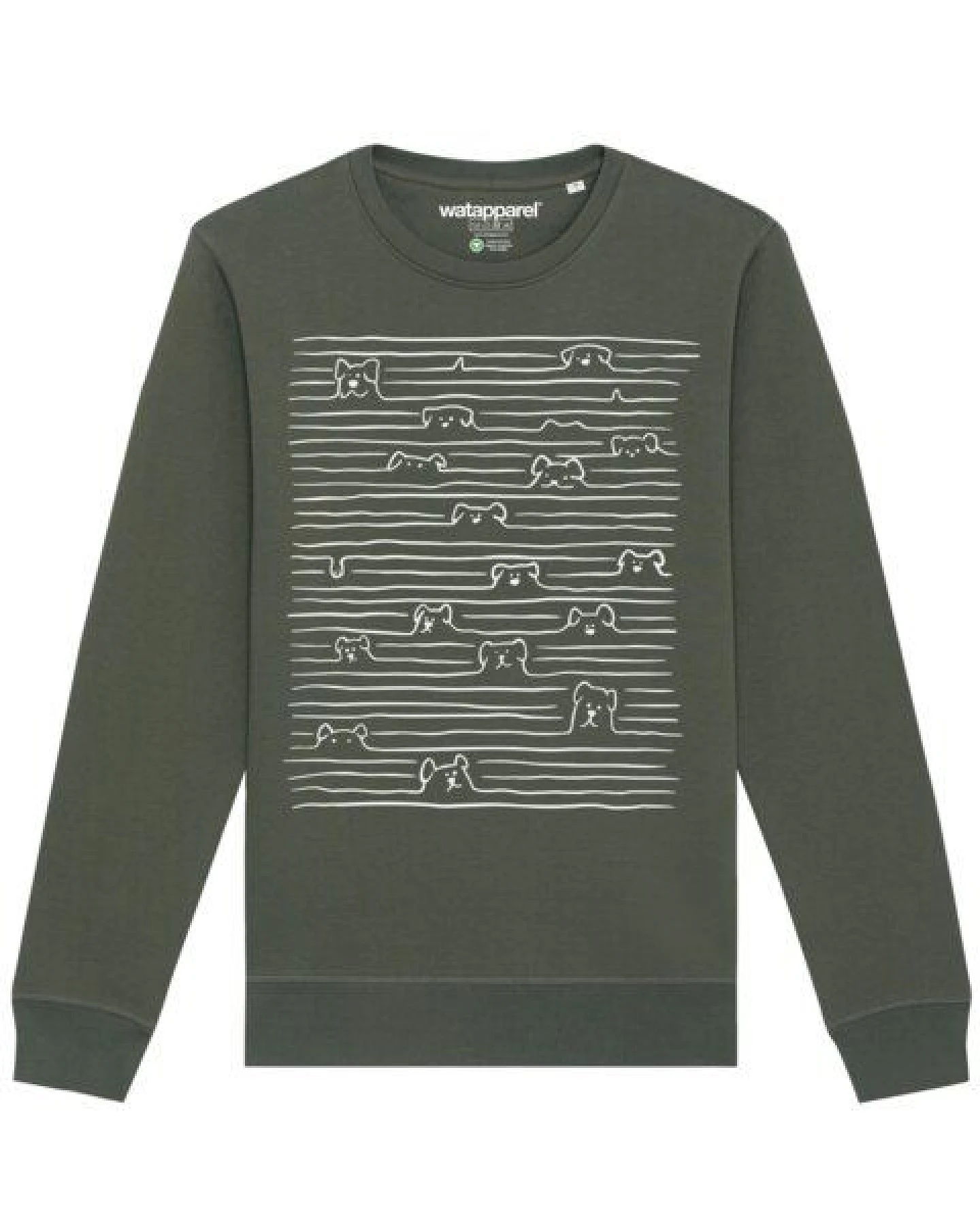 watapparel Sweatshirt Unisex Doodle Dogs – Ansicht 2