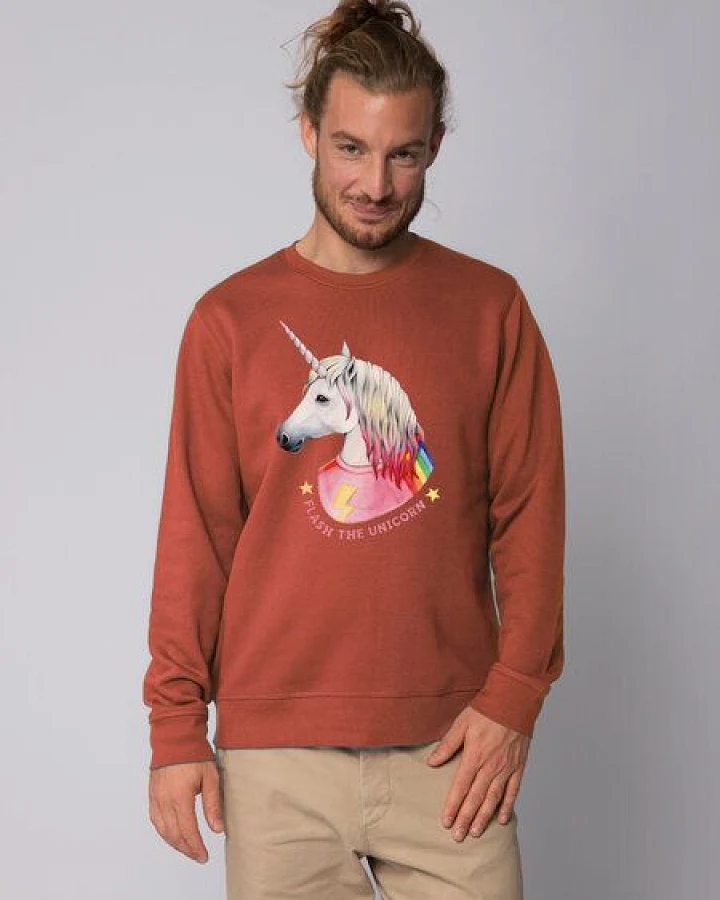 watapparel Sweatshirt Unisex Flash, the unicorn