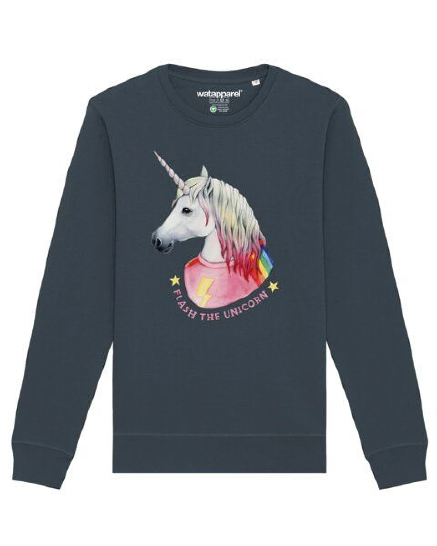 watapparel Sweatshirt Unisex Flash, the unicorn – Ansicht 2