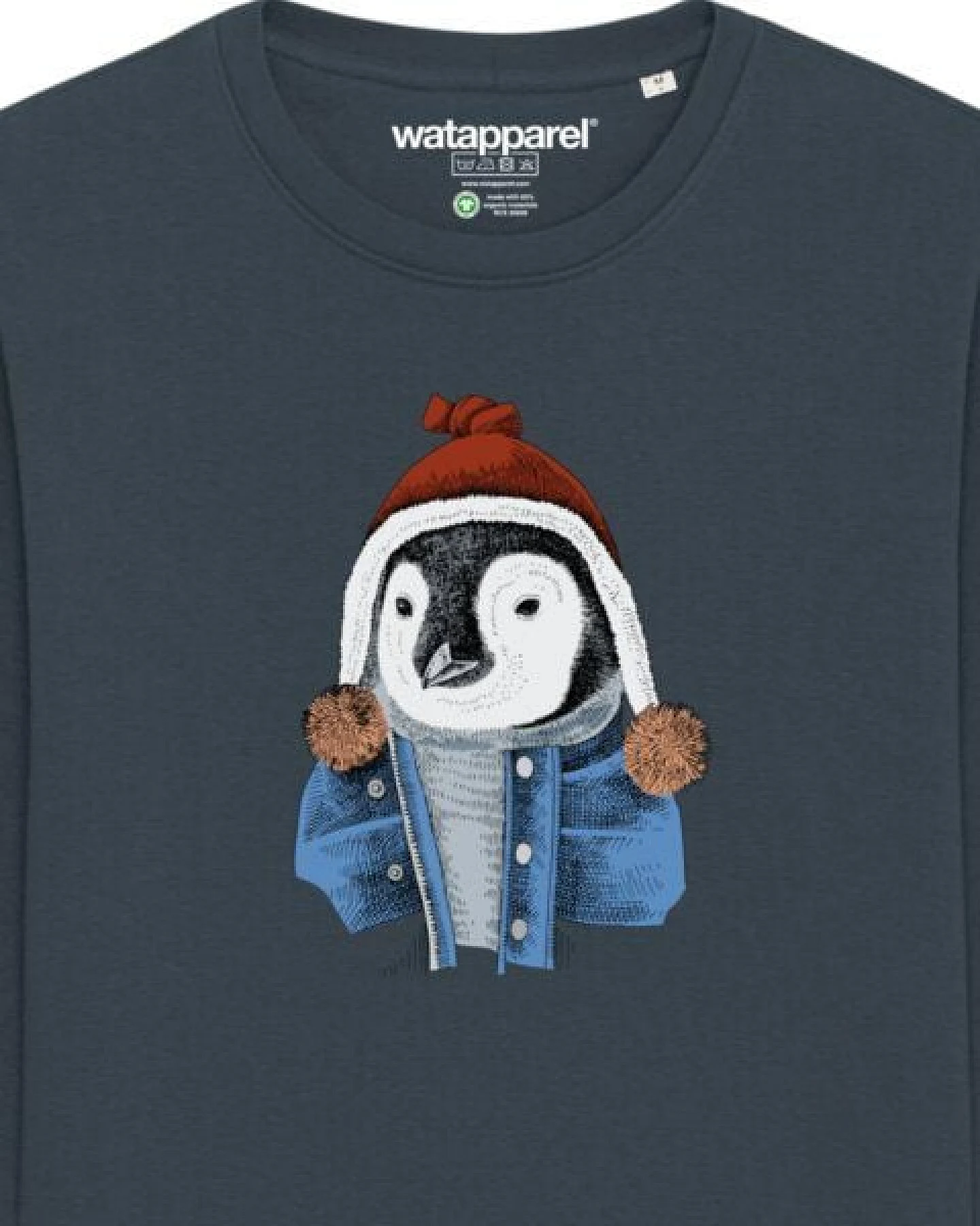 watapparel Sweatshirt Unisex Pinguin – Ansicht 3