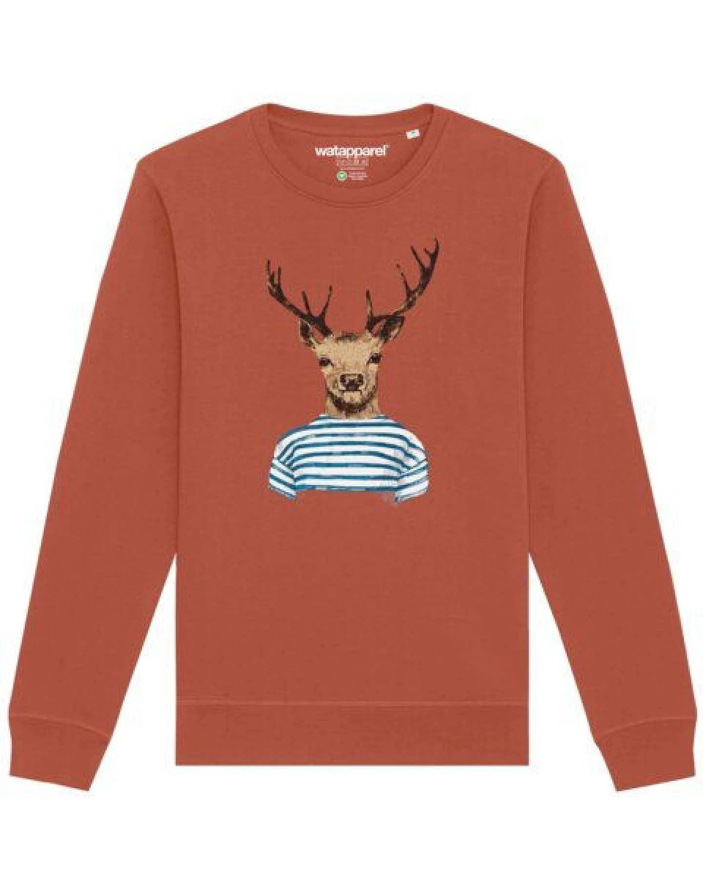 watapparel Sweatshirt Unisex Hirsch – Ansicht 2
