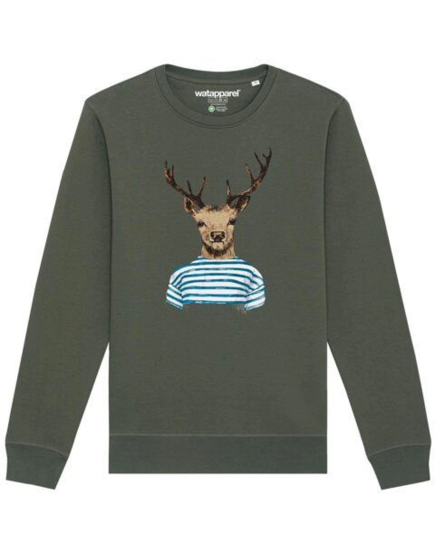 watapparel Sweatshirt Unisex Hirsch – Ansicht 2