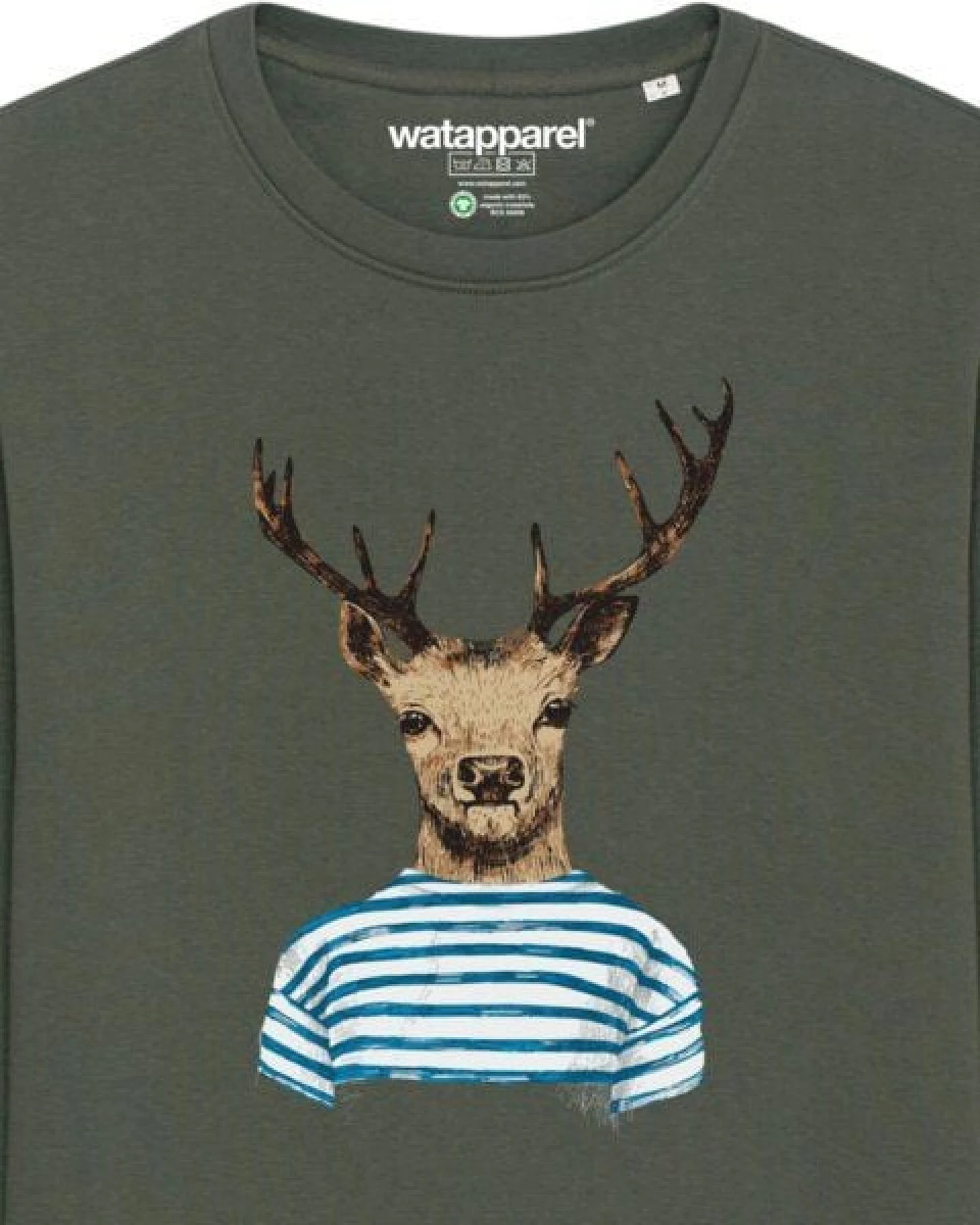 watapparel Sweatshirt Unisex Hirsch – Ansicht 3