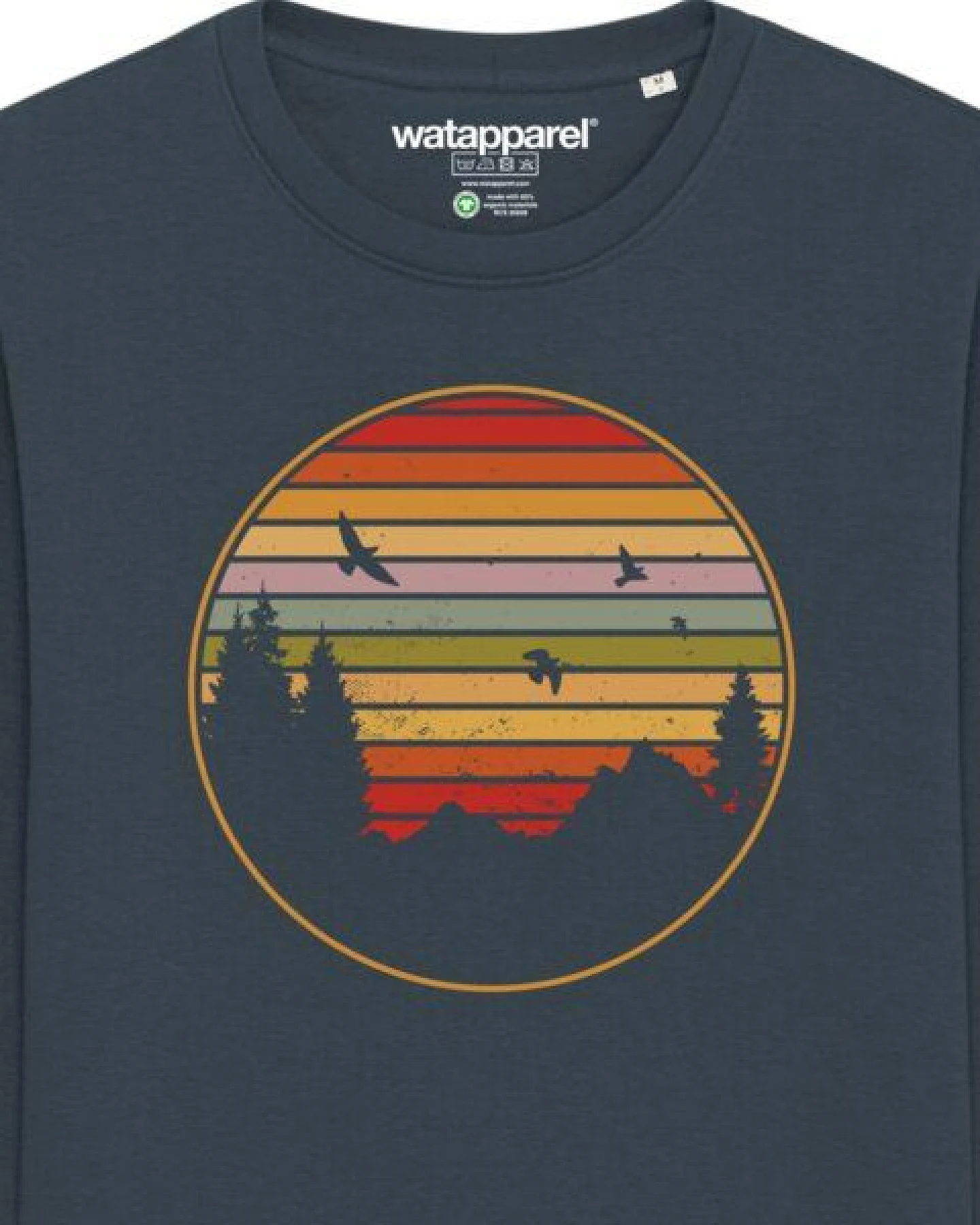 watapparel Sweatshirt Unisex Sunset Berge & Tannen – Ansicht 3