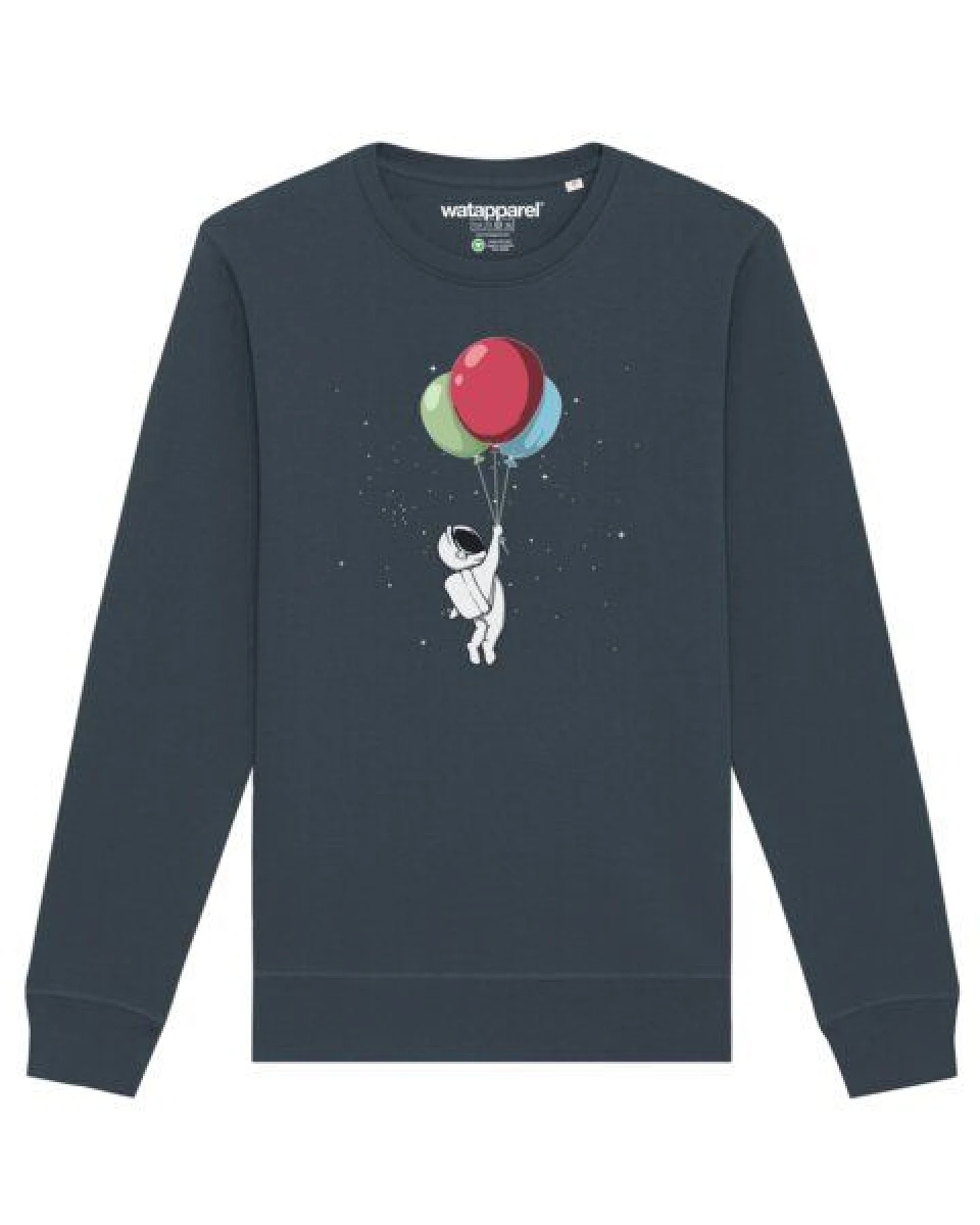 watapparel Sweatshirt Unisex Little Balloon Astronaut – Ansicht 2