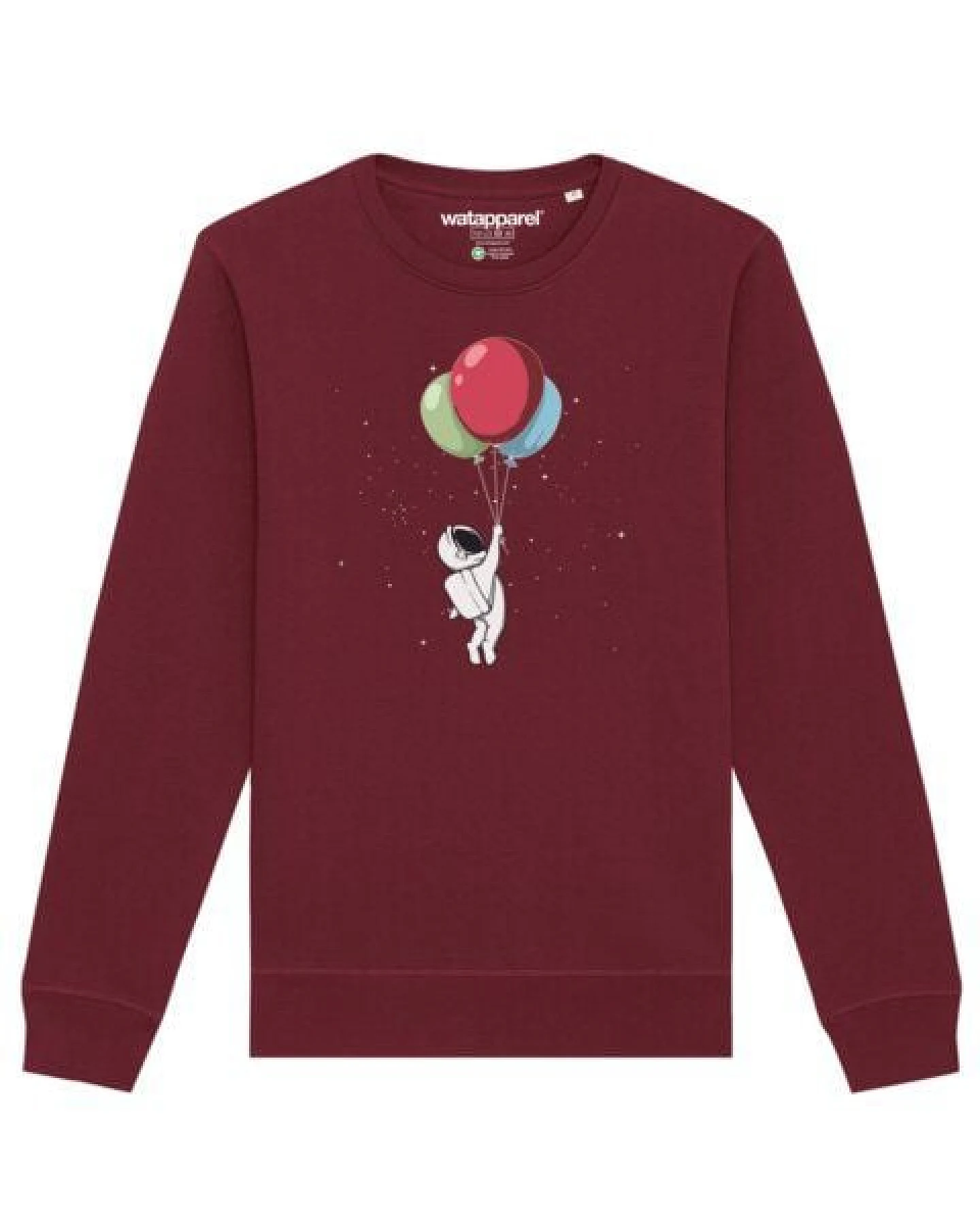 watapparel Sweatshirt Unisex Little Balloon Astronaut – Ansicht 2