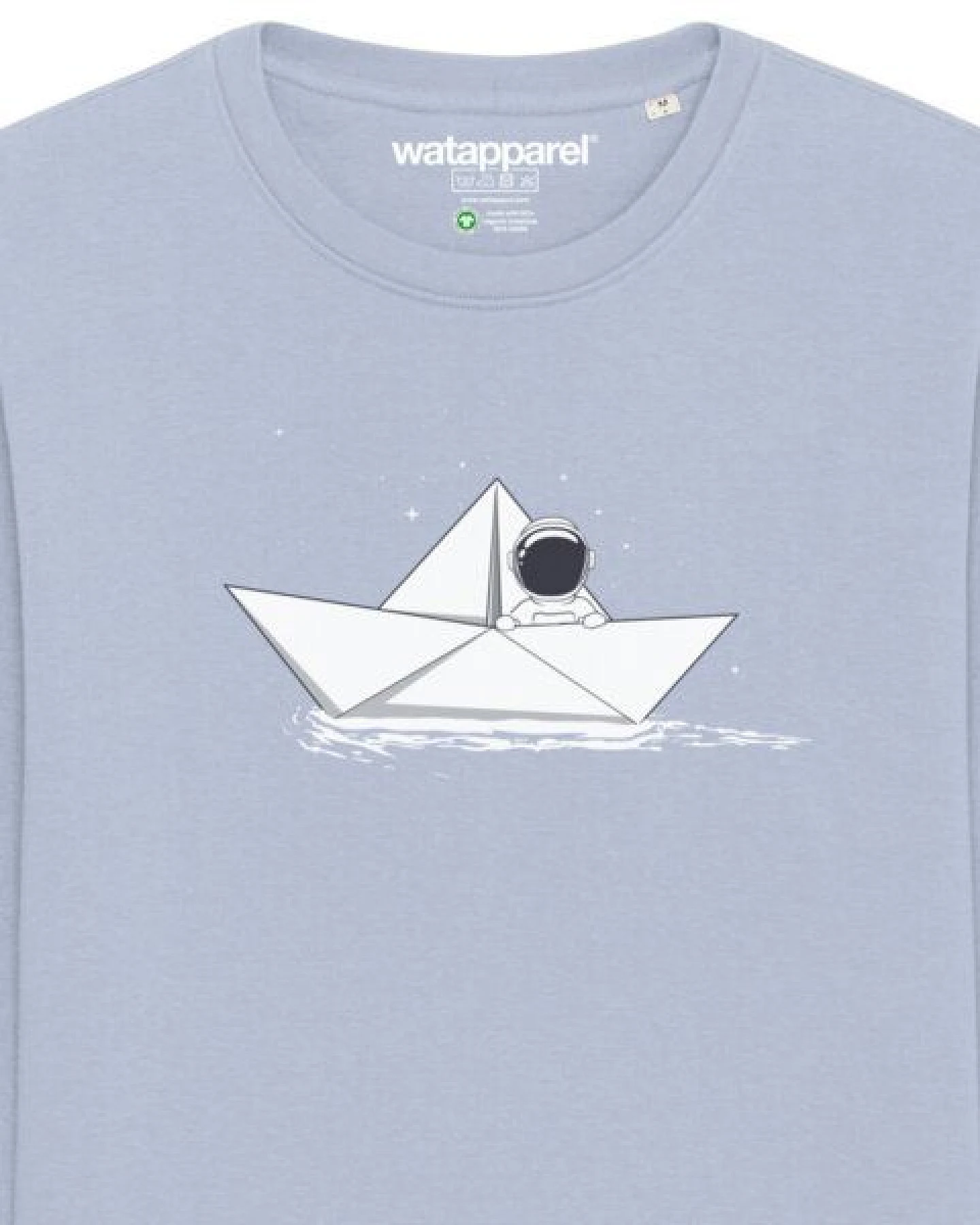 watapparel Sweatshirt Unisex Astronaut in paper boat – Ansicht 3