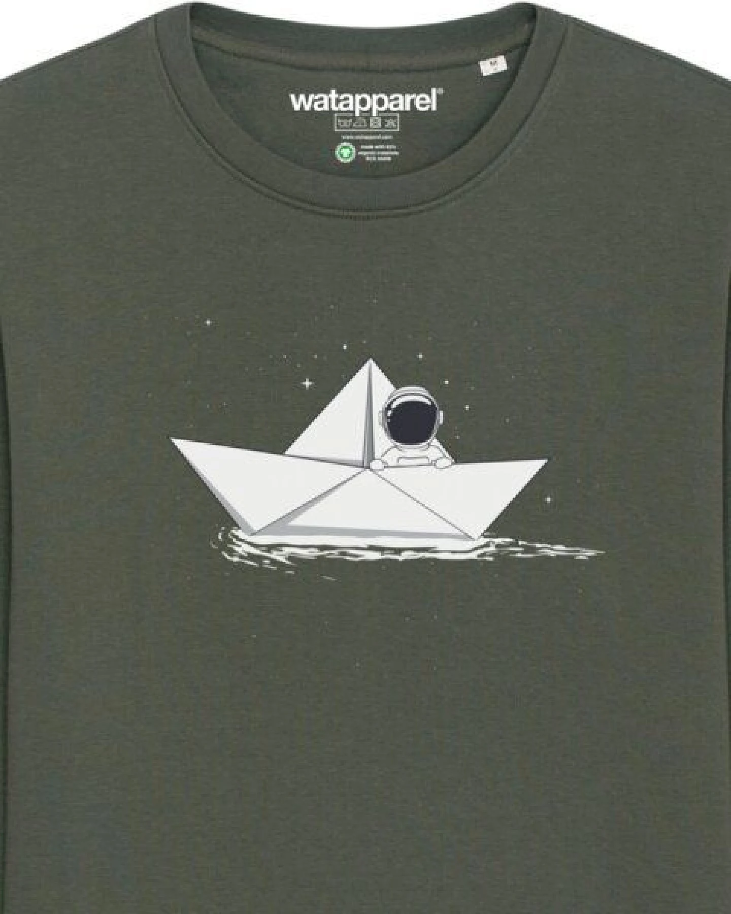 watapparel Sweatshirt Unisex Astronaut in paper boat – Ansicht 3