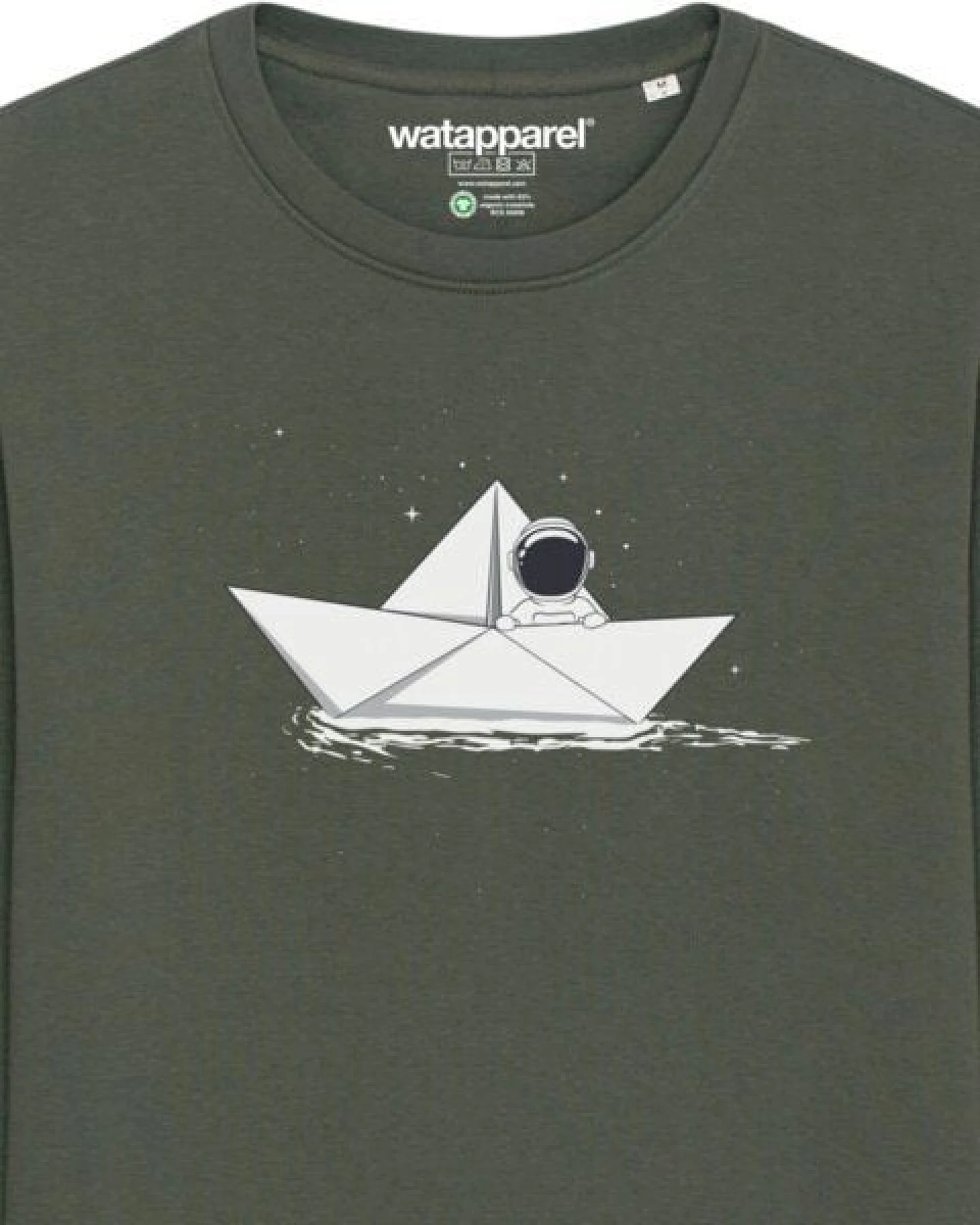 watapparel Sweatshirt Unisex Astronaut in paper boat – Ansicht 3