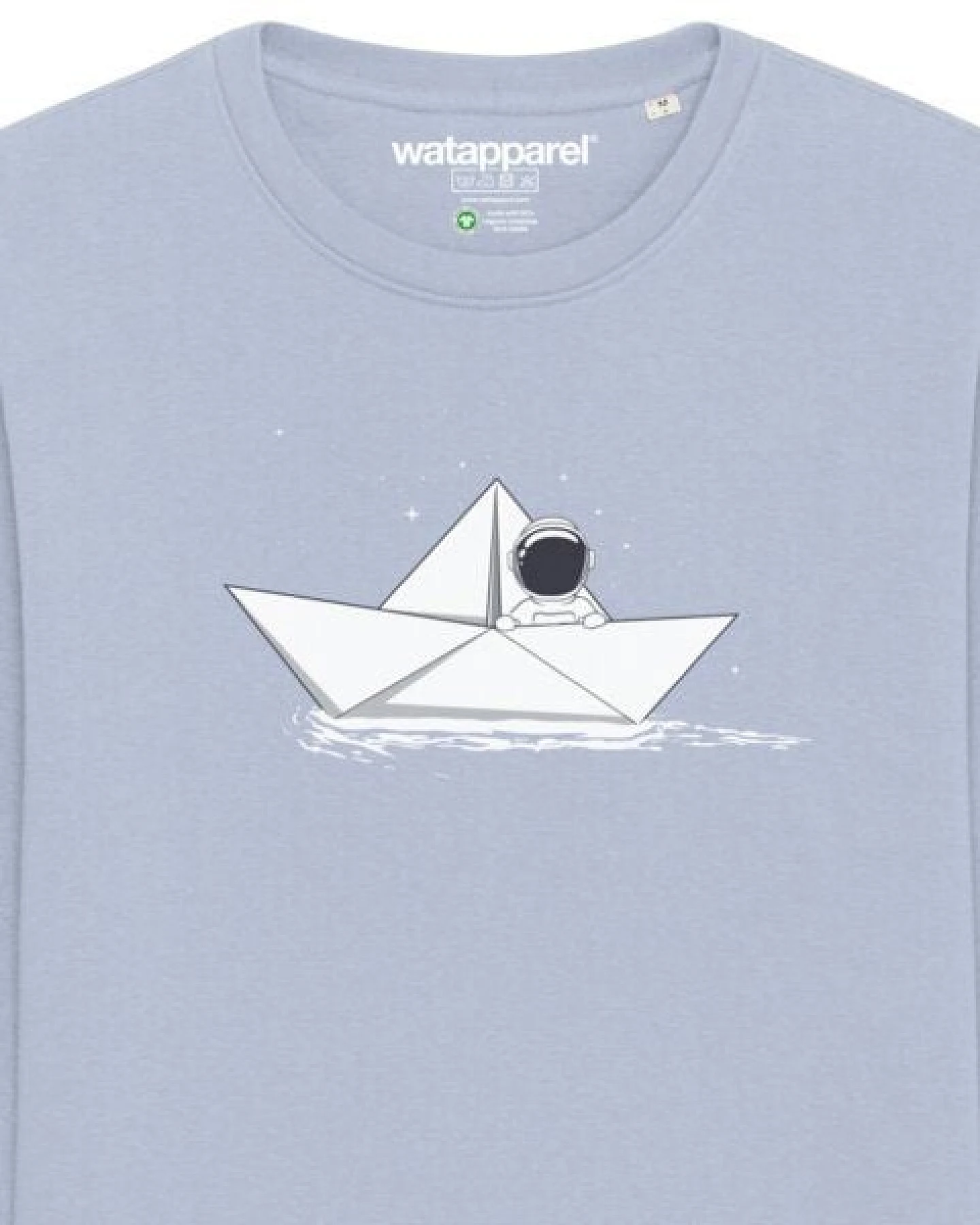 watapparel Sweatshirt Unisex Astronaut in paper boat – Ansicht 3