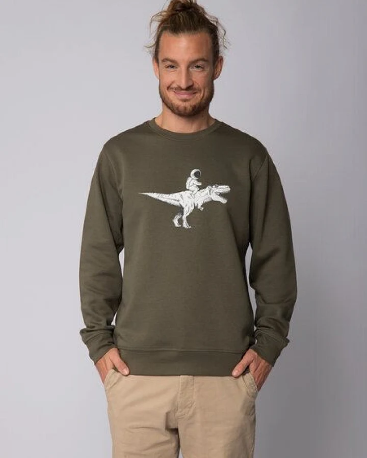 watapparel Sweatshirt Unisex Astronaut on T-Rex
