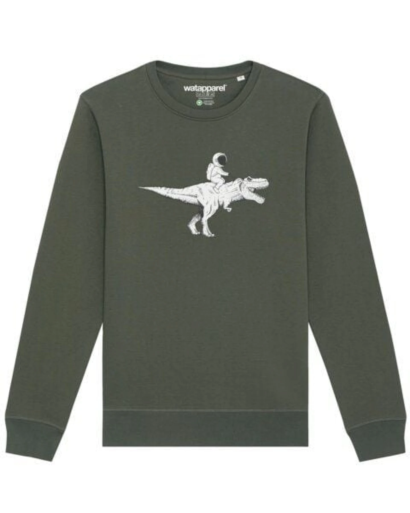 watapparel Sweatshirt Unisex Astronaut on T-Rex – Ansicht 2