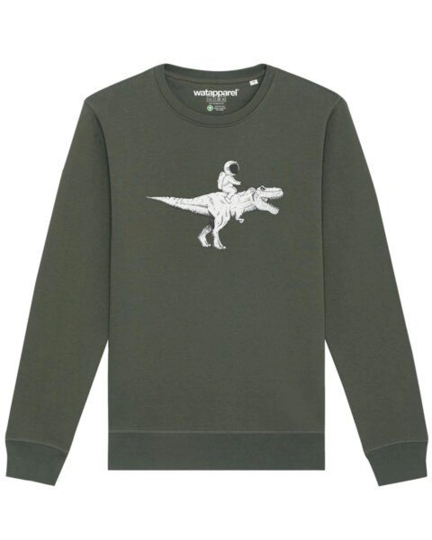 watapparel Sweatshirt Unisex Astronaut on T-Rex – Ansicht 2