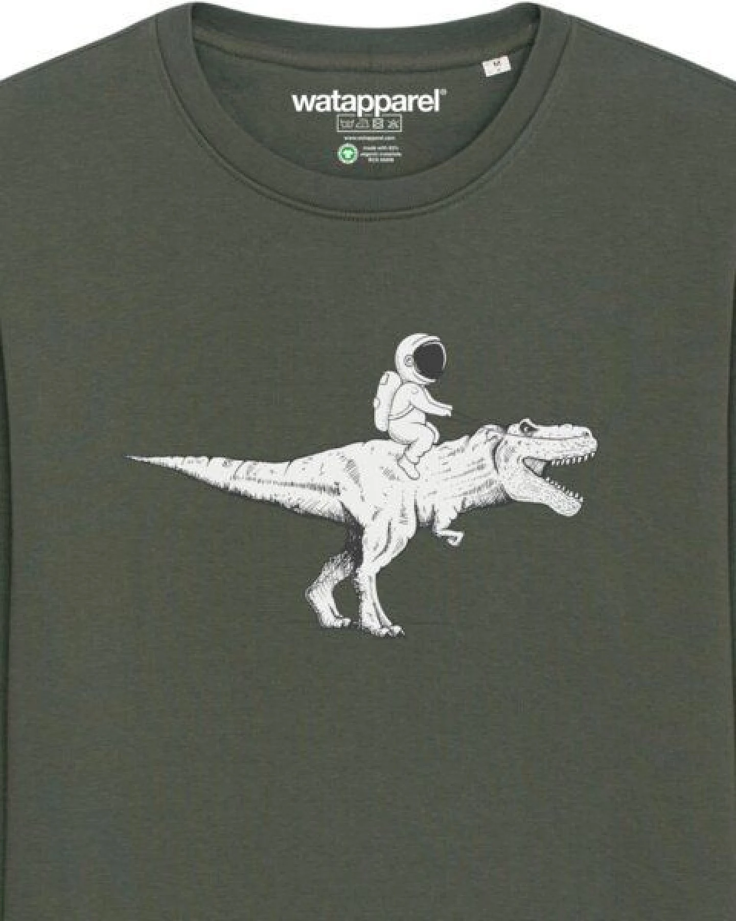 watapparel Sweatshirt Unisex Astronaut on T-Rex – Ansicht 3